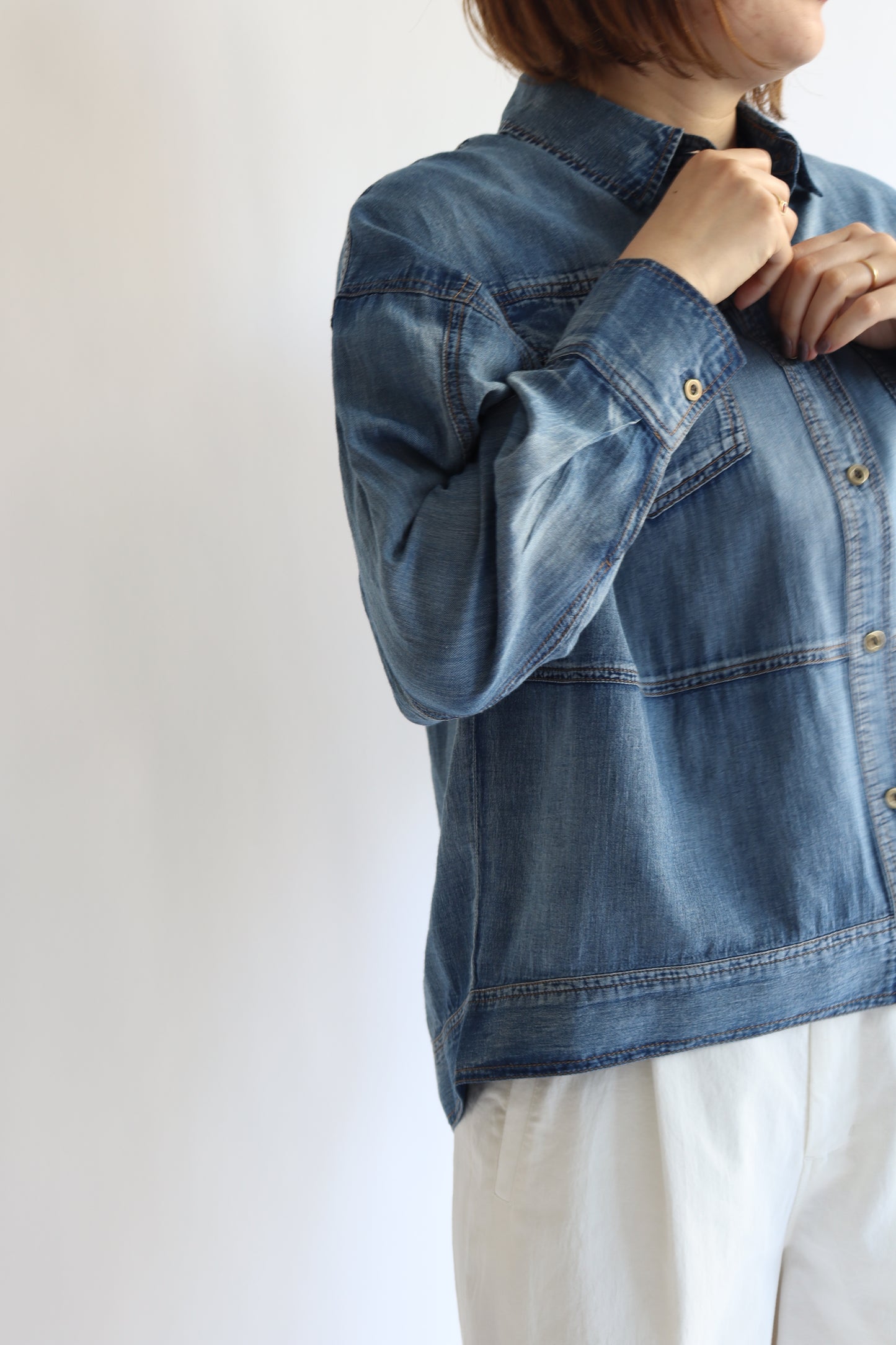 【ACUTA】 【PRE ORDER】シアーデニムGシャツ