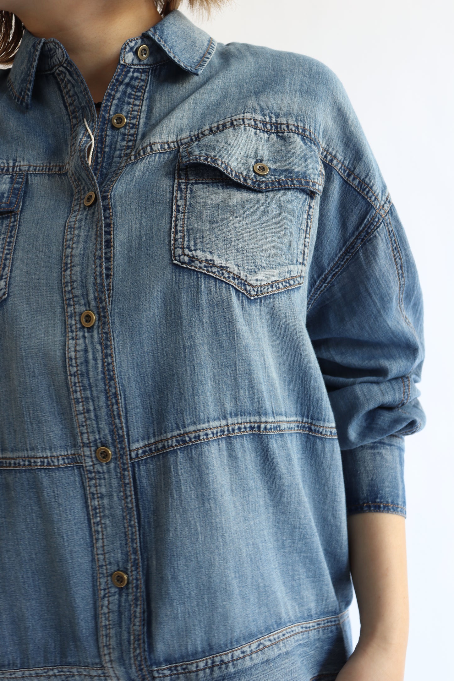 【ACUTA】 【PRE ORDER】シアーデニムGシャツ