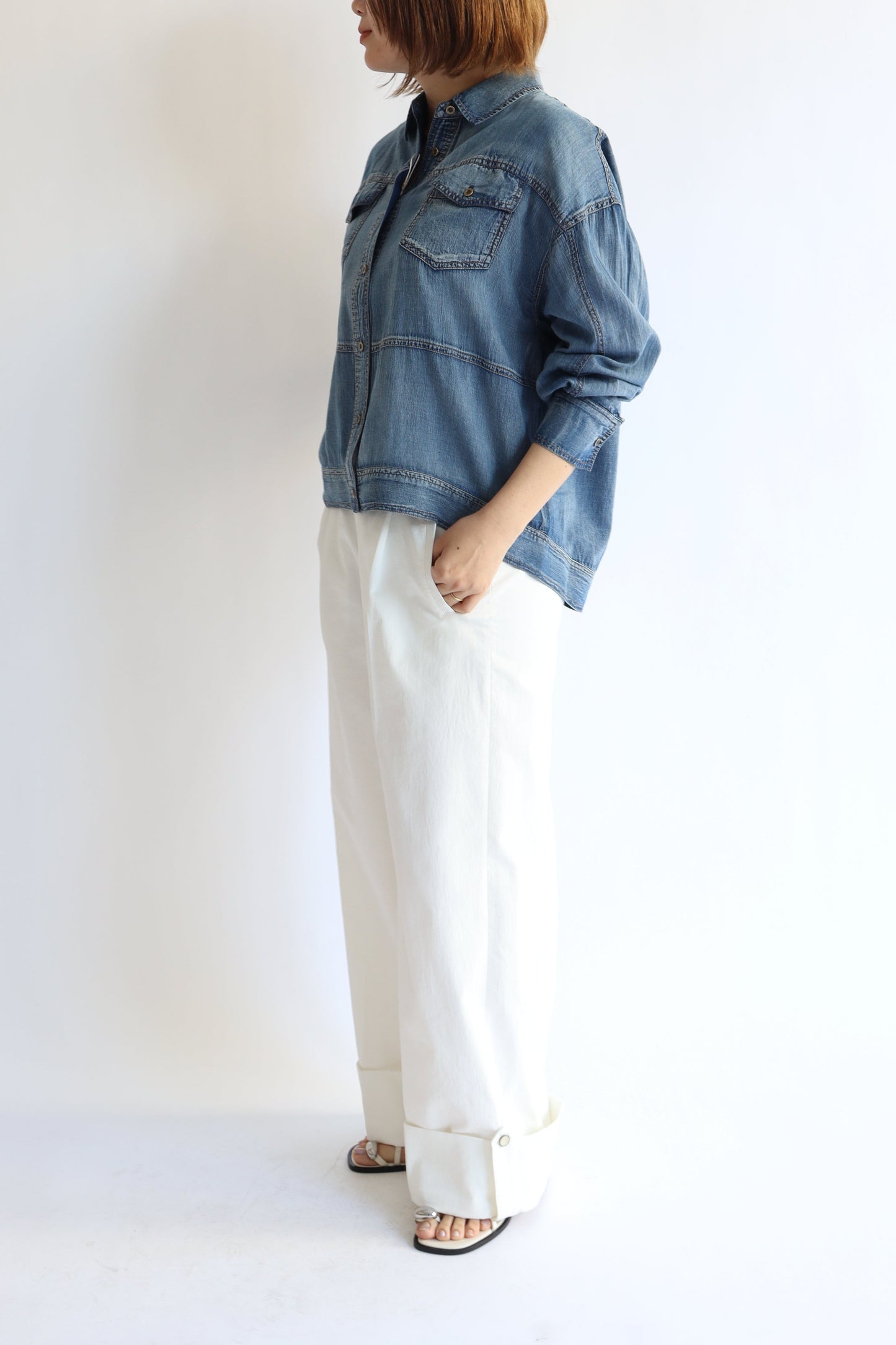 【ACUTA】 【PRE ORDER】シアーデニムGシャツ