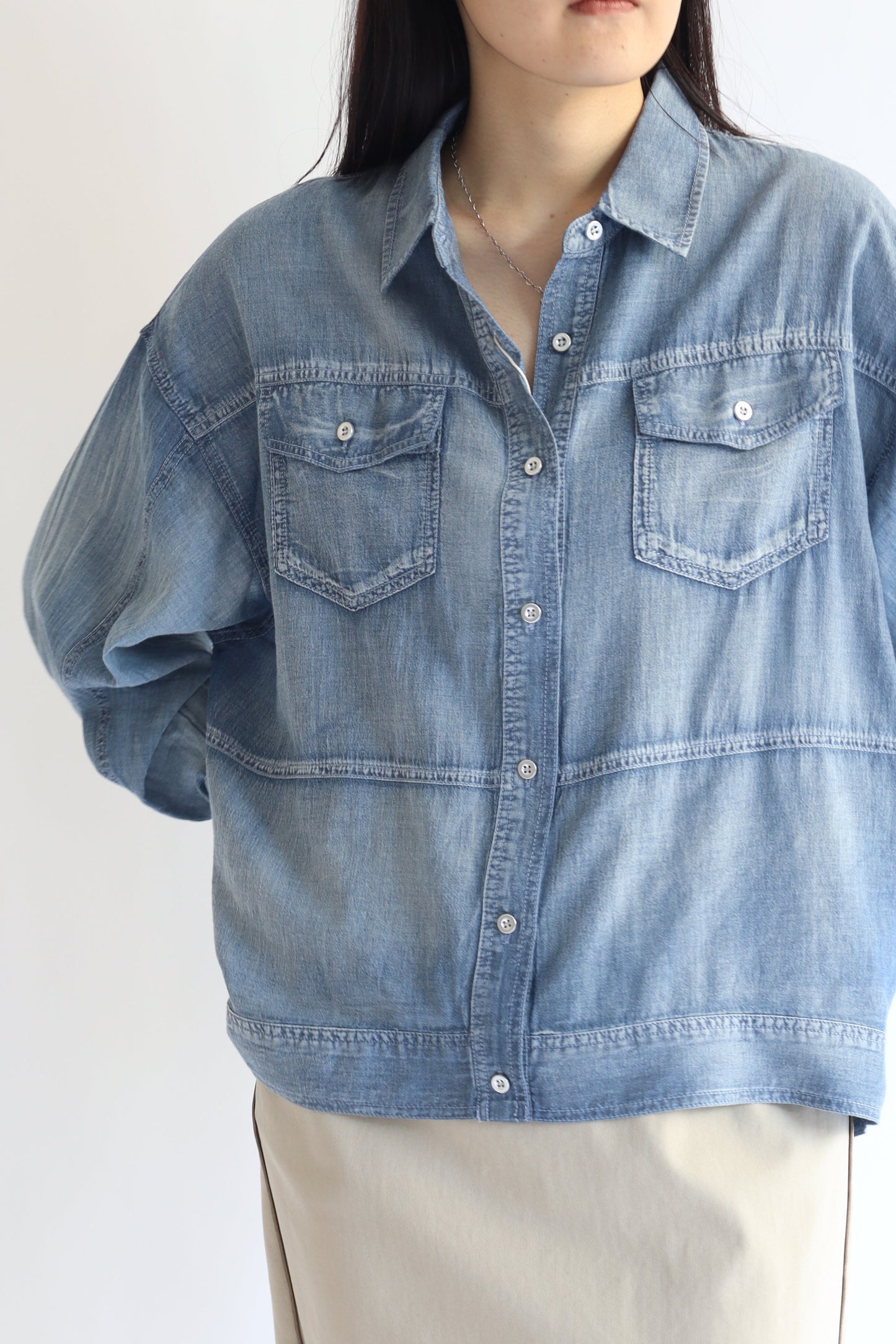 【ACUTA】 【PRE ORDER】シアーデニムGシャツ