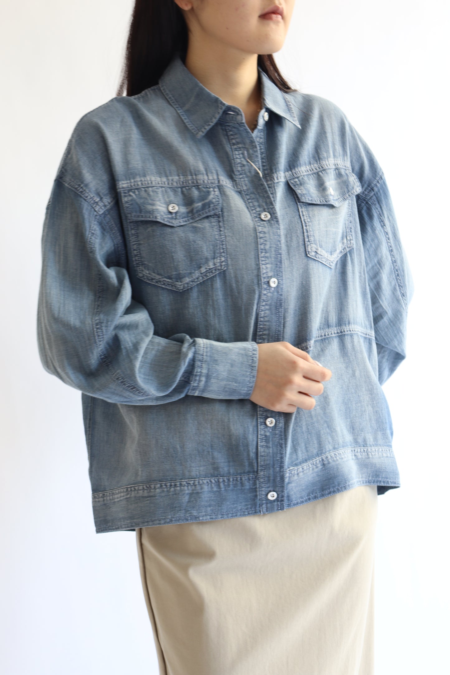 【ACUTA】 【PRE ORDER】シアーデニムGシャツ