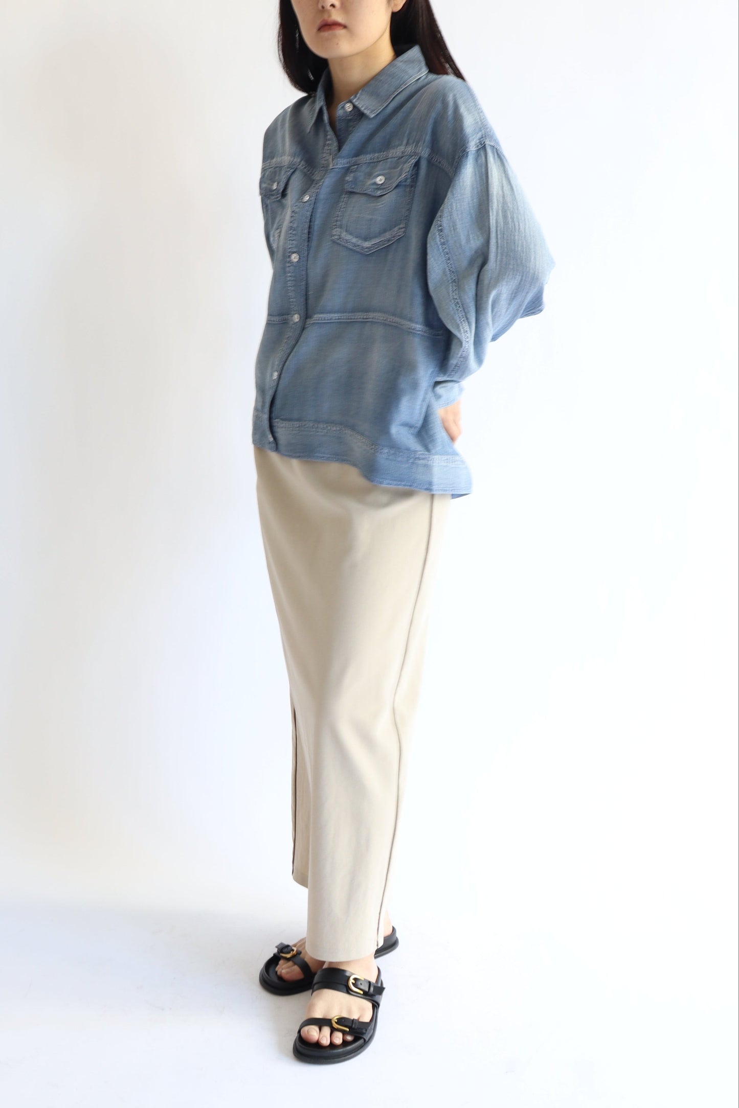 【ACUTA】 【PRE ORDER】シアーデニムGシャツ