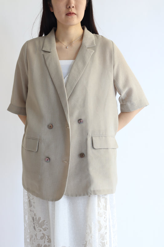 【ACUTA】 【PRE ORDER】シアーメッシュハーフスリーブジャケット