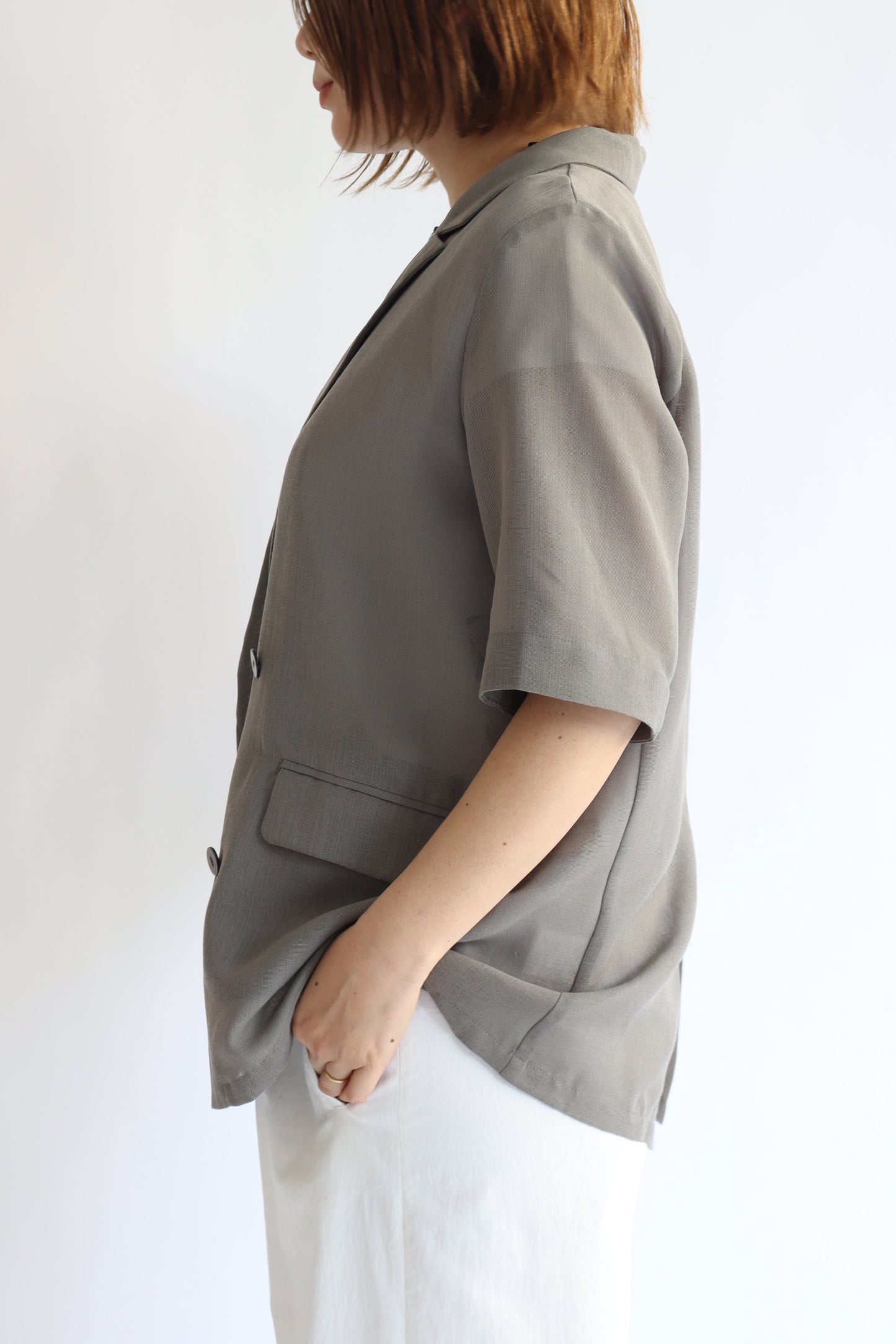 【ACUTA】 【PRE ORDER】シアーメッシュハーフスリーブジャケット