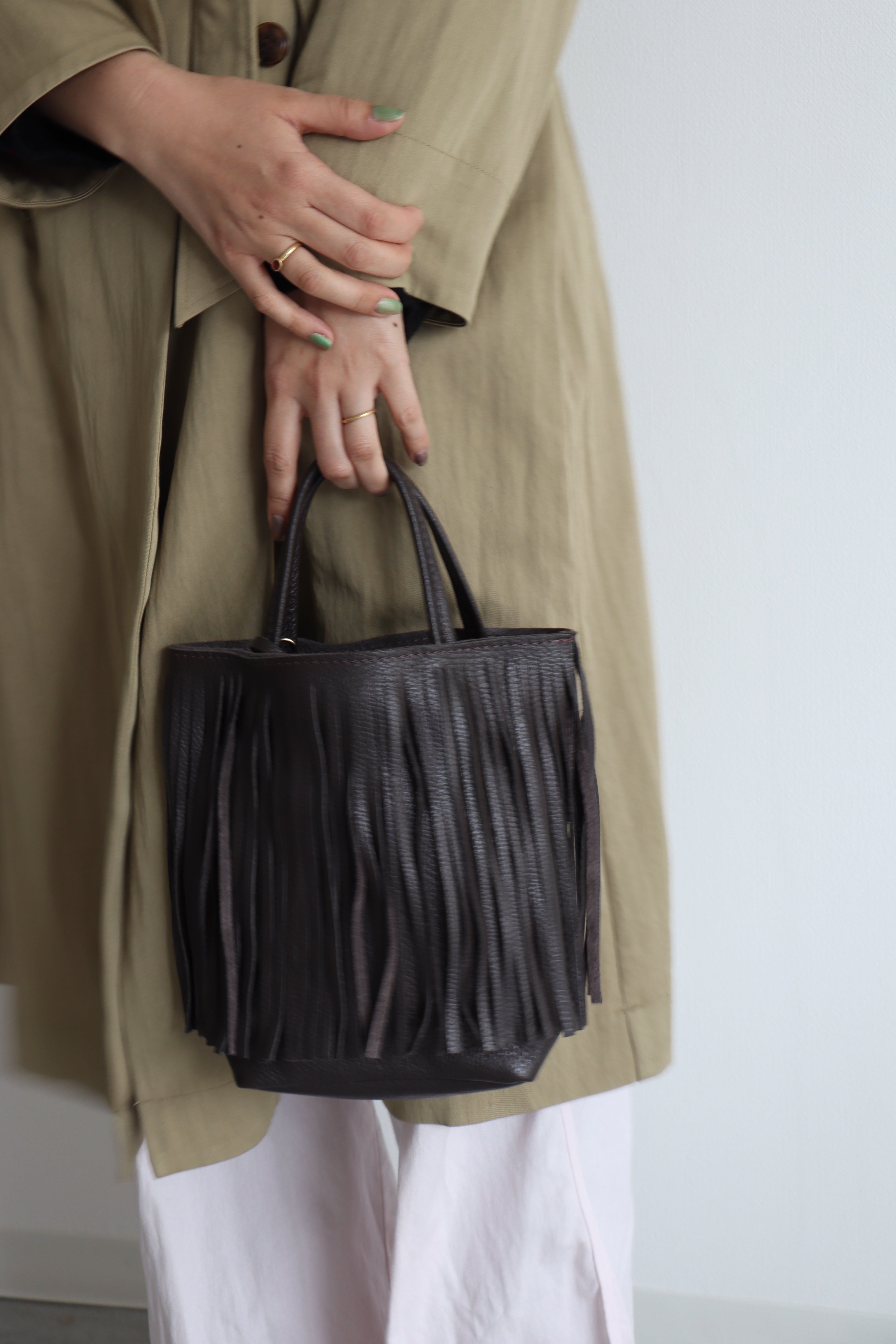 MILLELA FIRENZE】フリンジミニトートバッグ ミレッラフィレンツェ