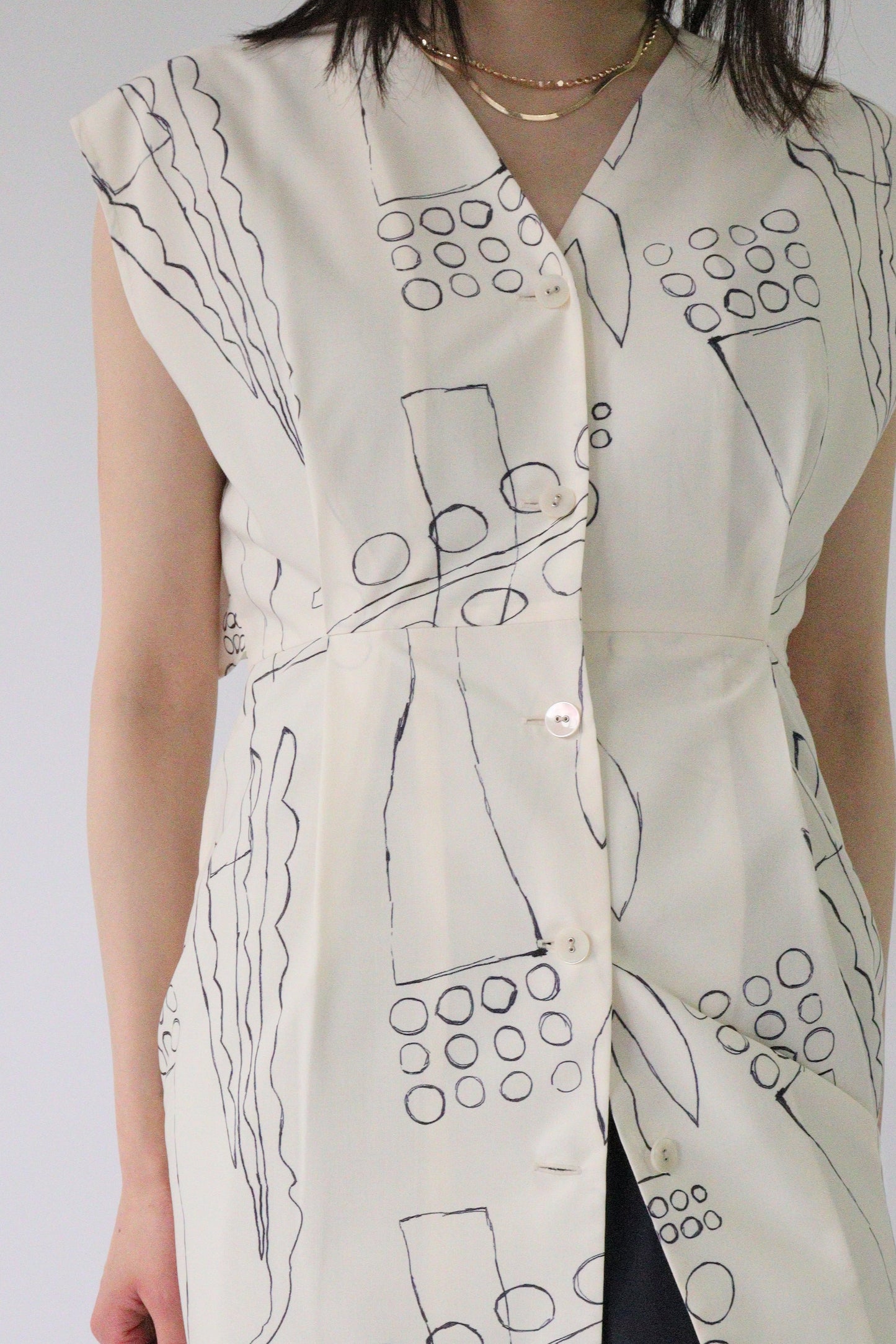 【Kazumi Doi ×ACUTA】Drawing artプリントワンピース