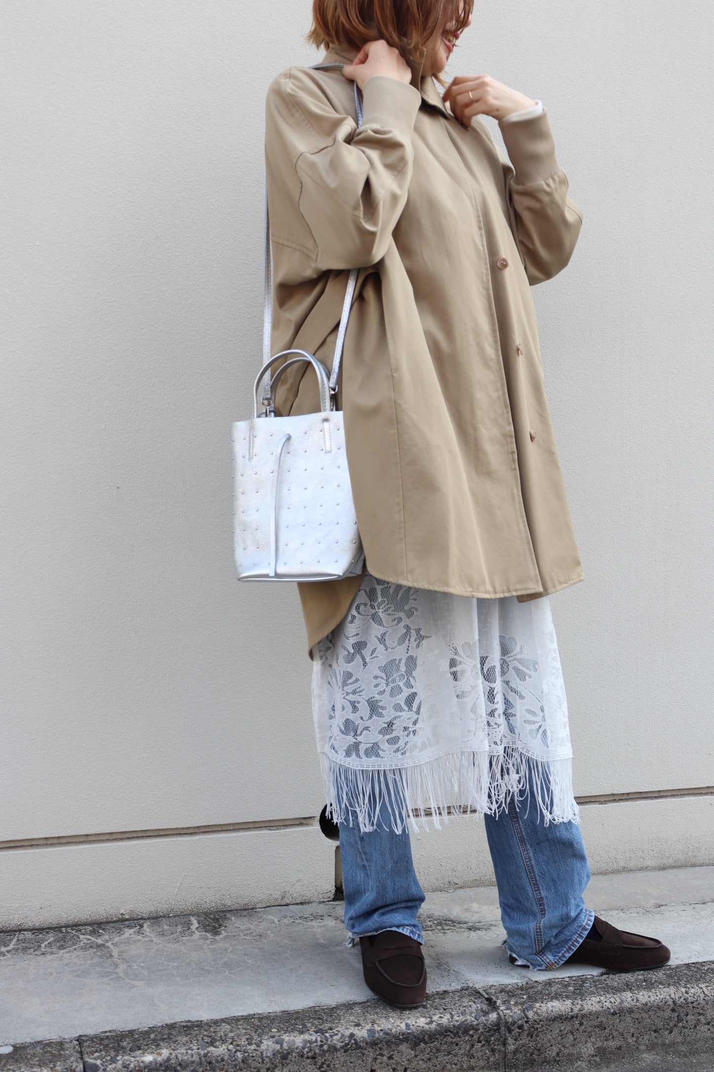 【MILLELA  FIRENZE】スタッズミニトートバッグ