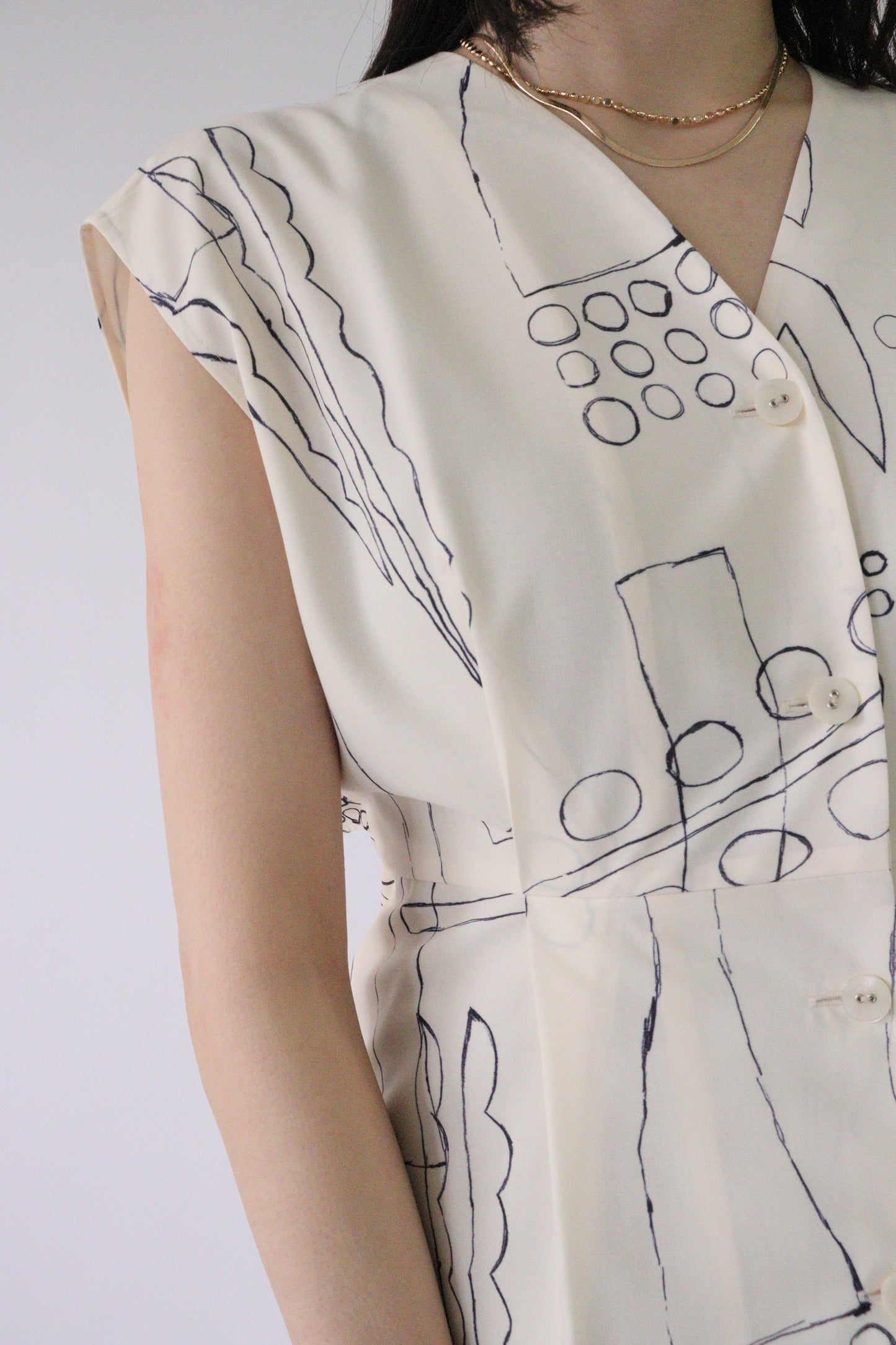 【Kazumi Doi ×ACUTA】Drawing artプリントワンピース
