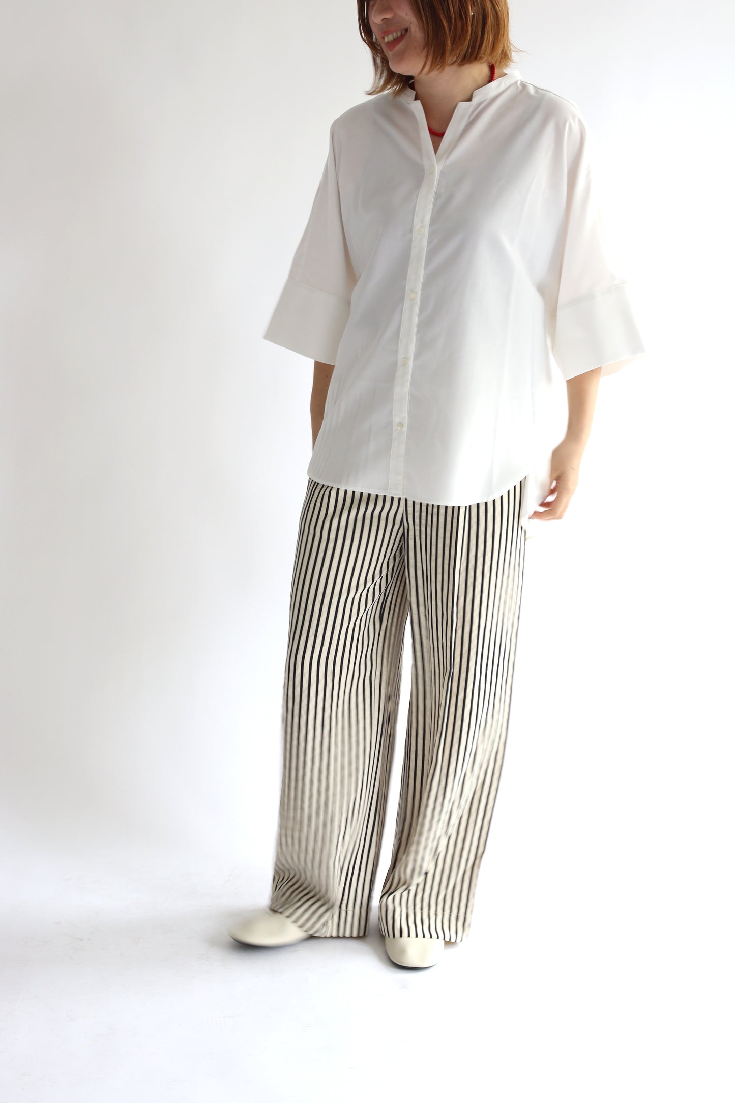 【ACUTA】 ノッチカラードルマンシャツ