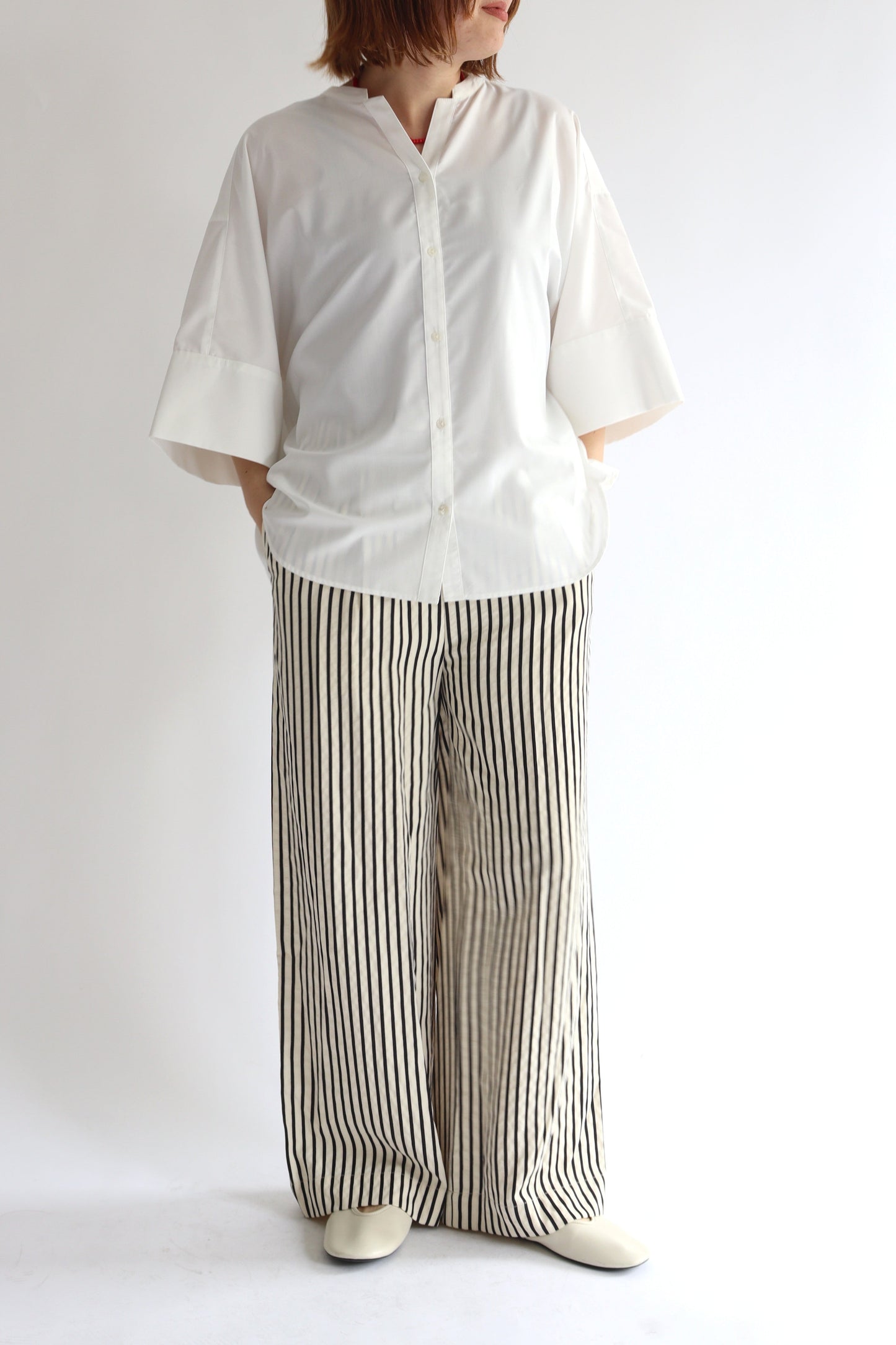 【ACUTA】 ノッチカラードルマンシャツ