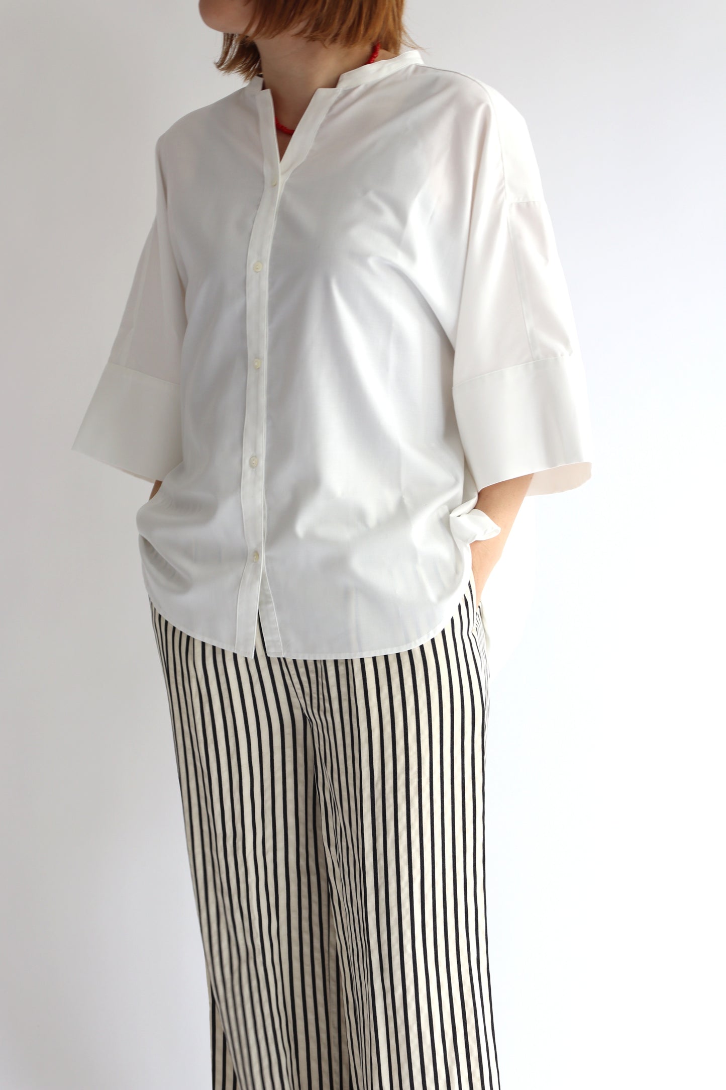 【ACUTA】 ノッチカラードルマンシャツ