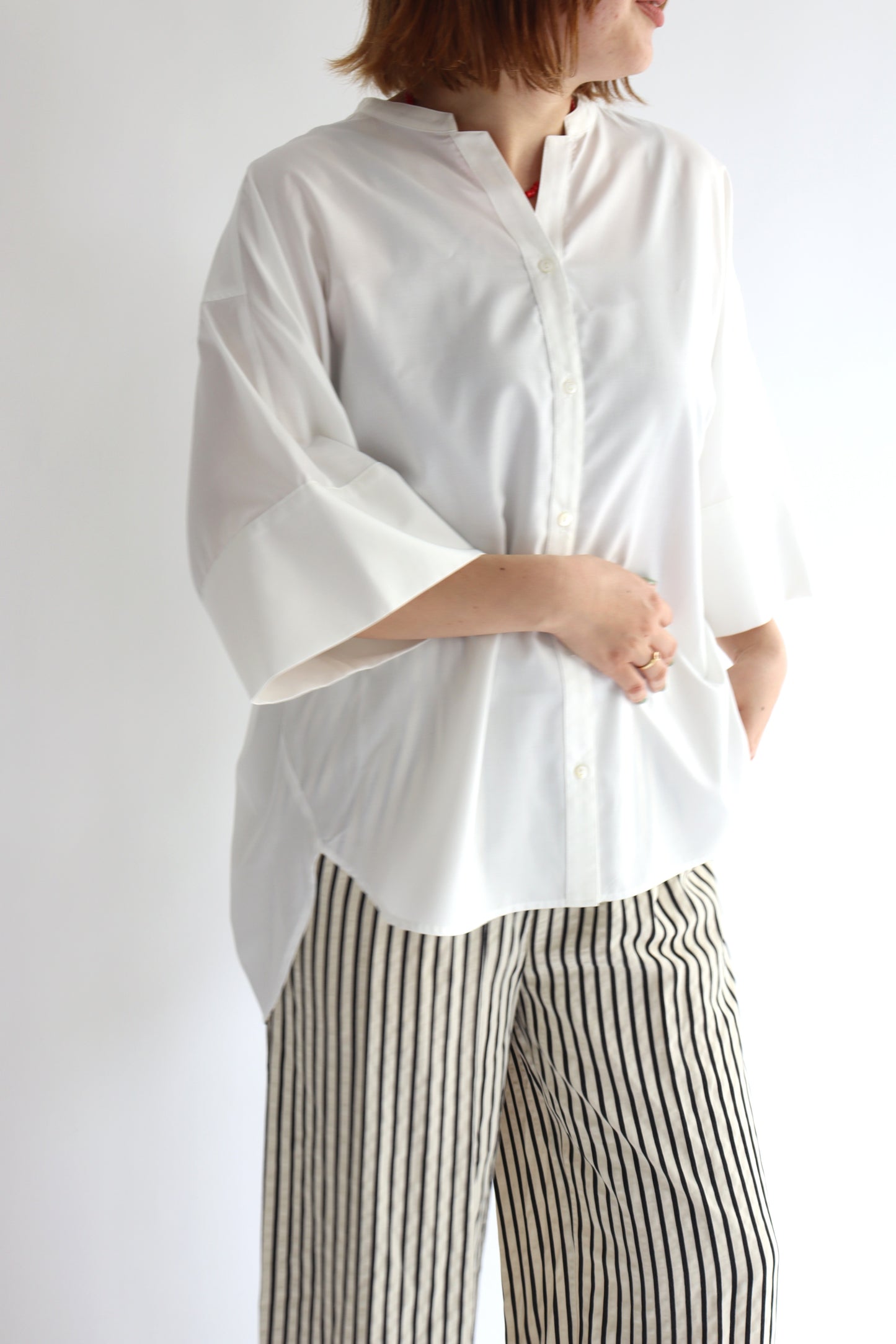 【ACUTA】 ノッチカラードルマンシャツ