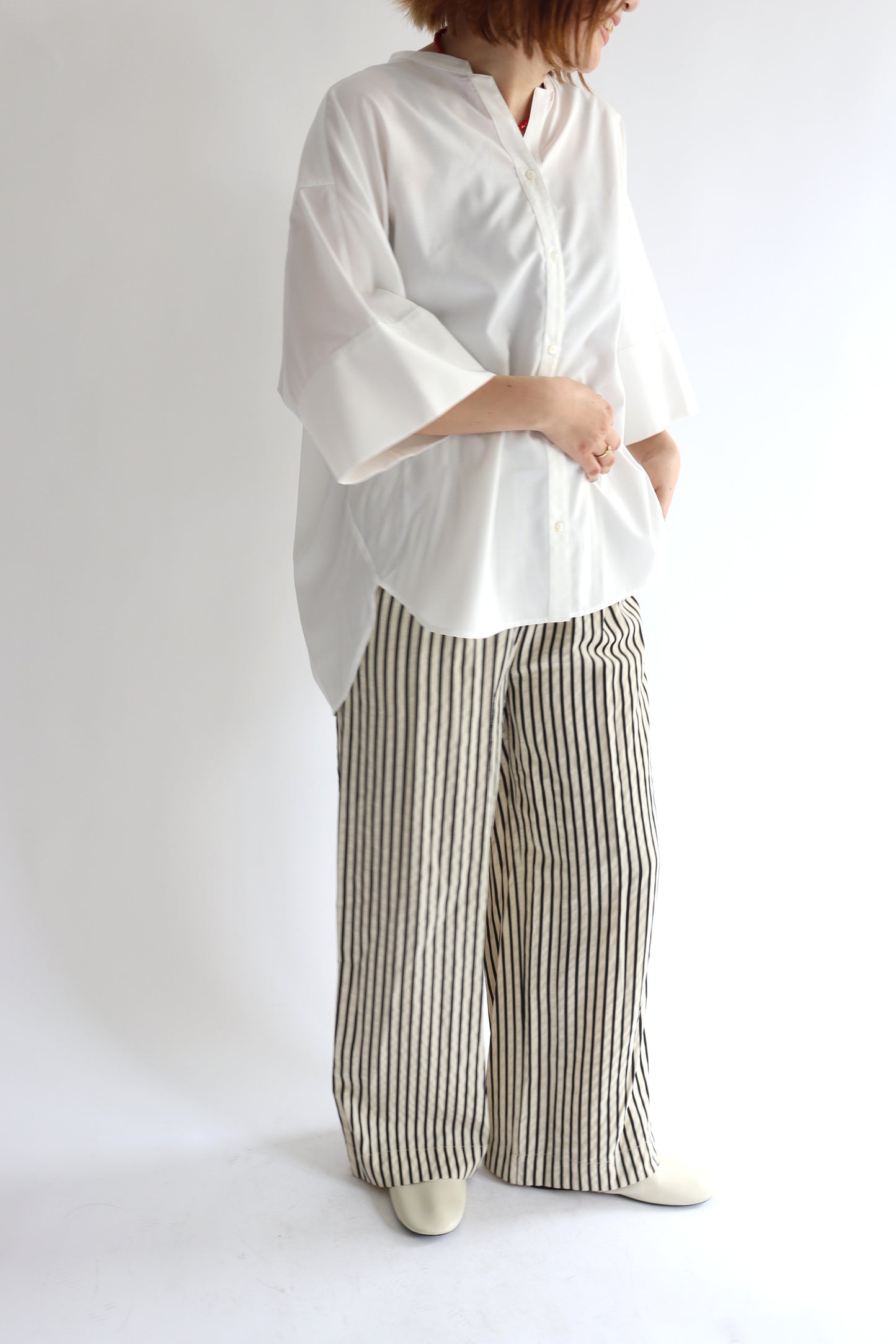 【ACUTA】 ノッチカラードルマンシャツ