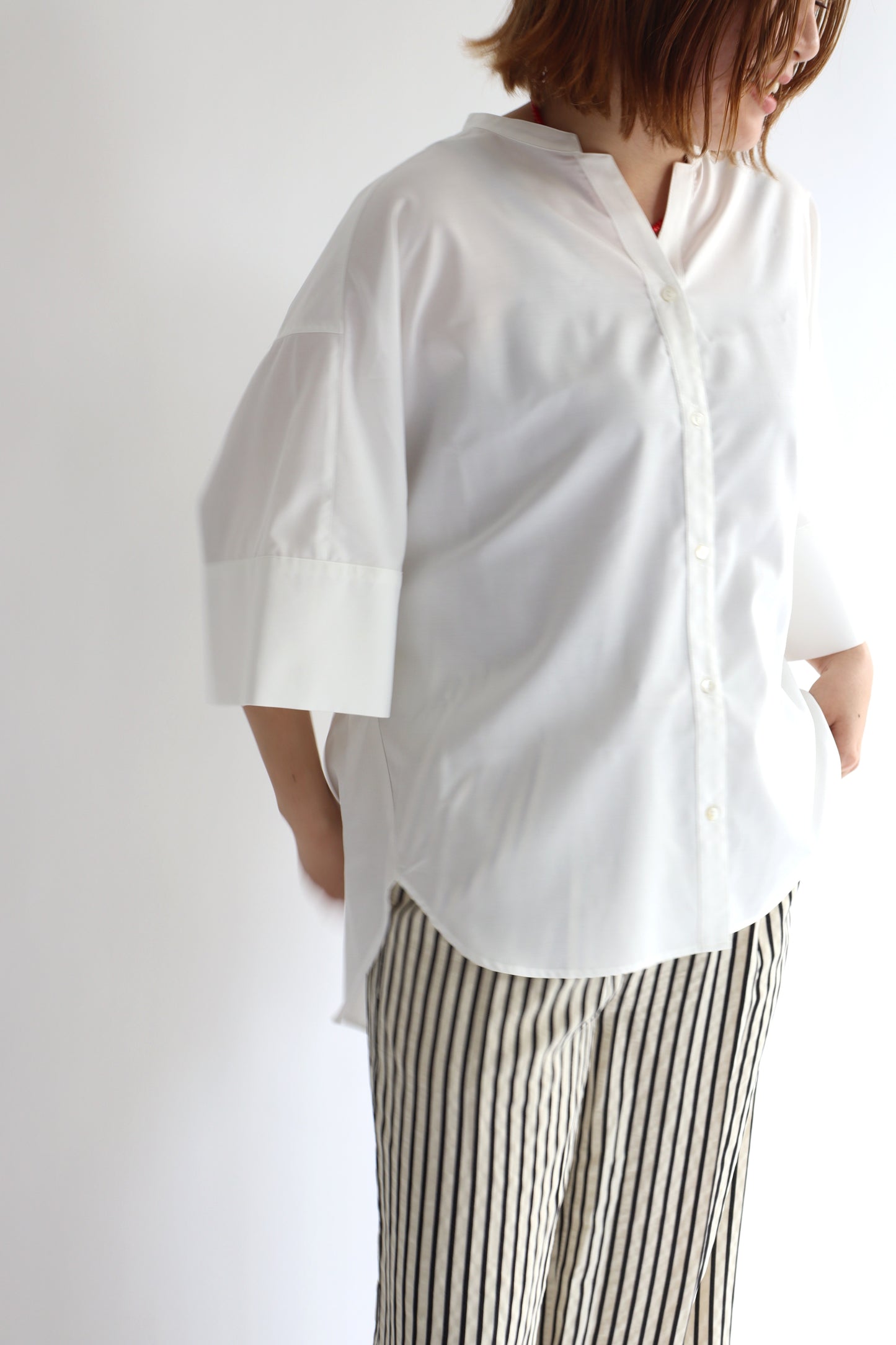 【ACUTA】 ノッチカラードルマンシャツ
