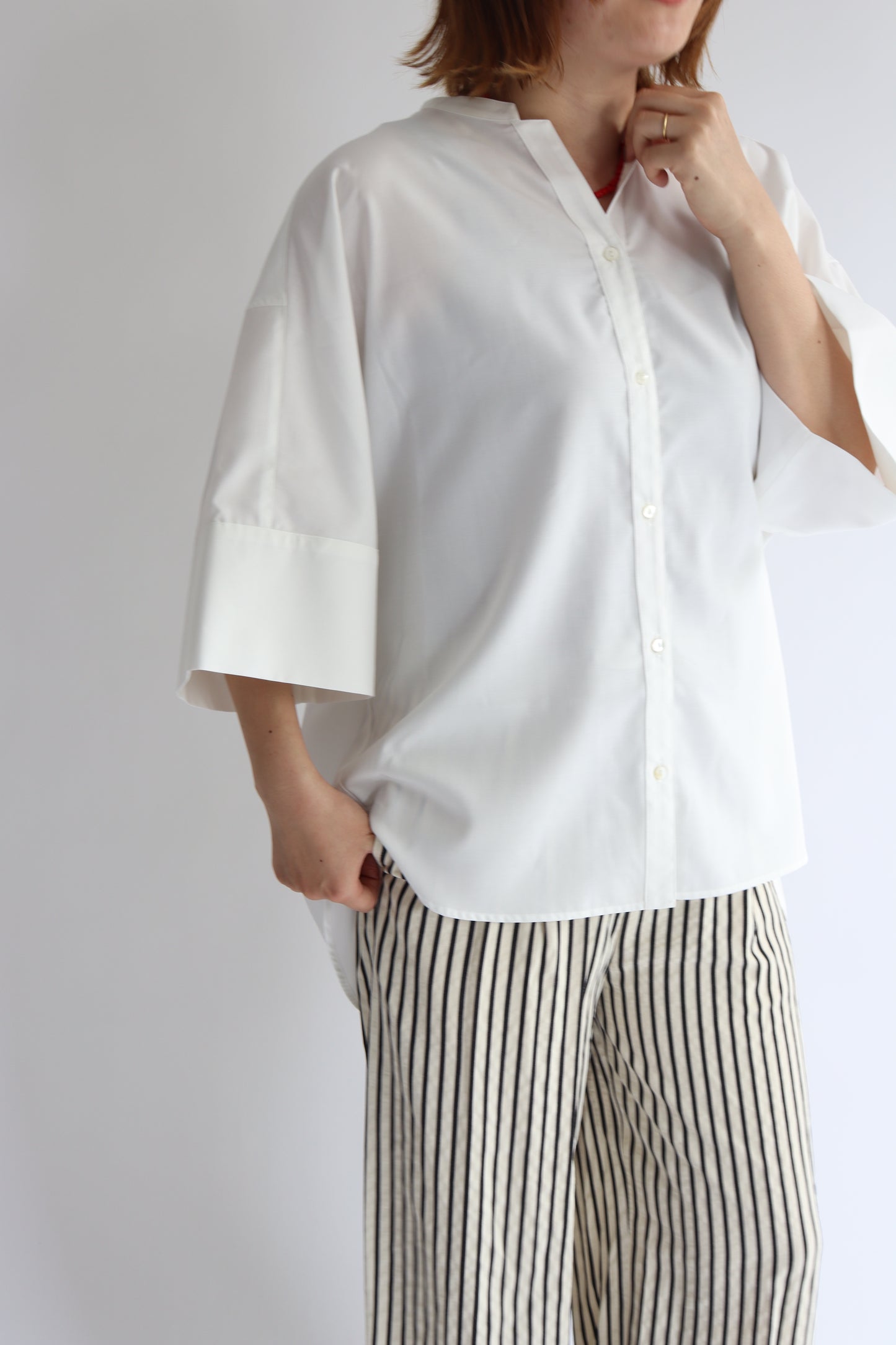 【ACUTA】 ノッチカラードルマンシャツ