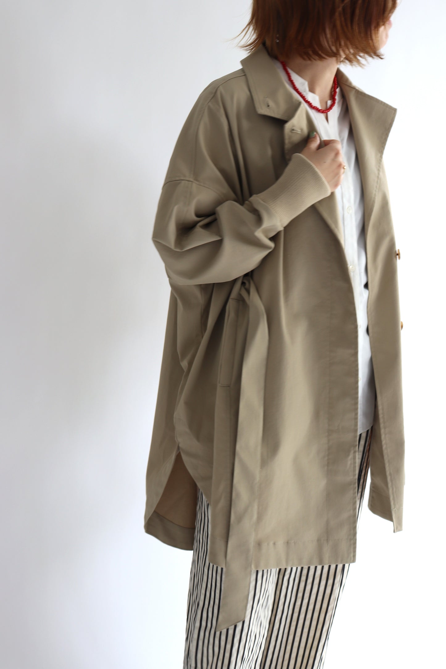 【ACUTA】 サークルヘム袖リブコート