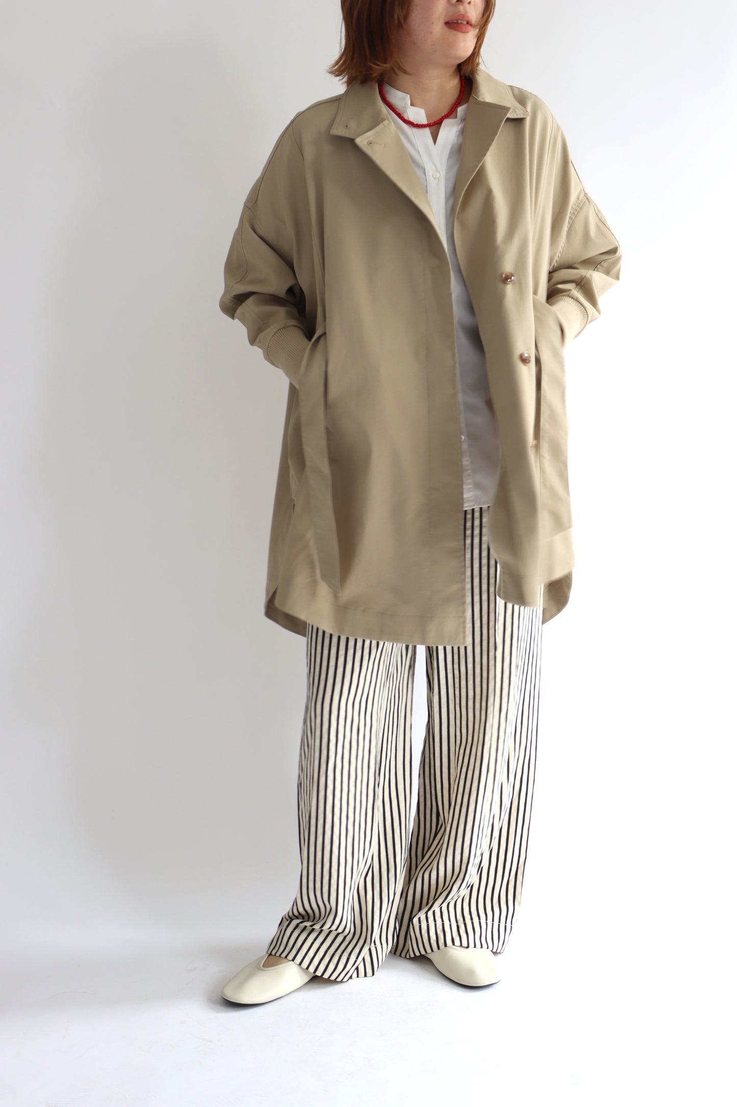 【ACUTA】 サークルヘム袖リブコート