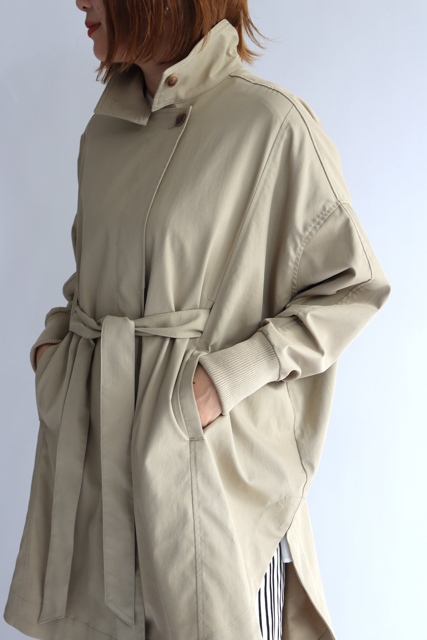 【ACUTA】 サークルヘム袖リブコート