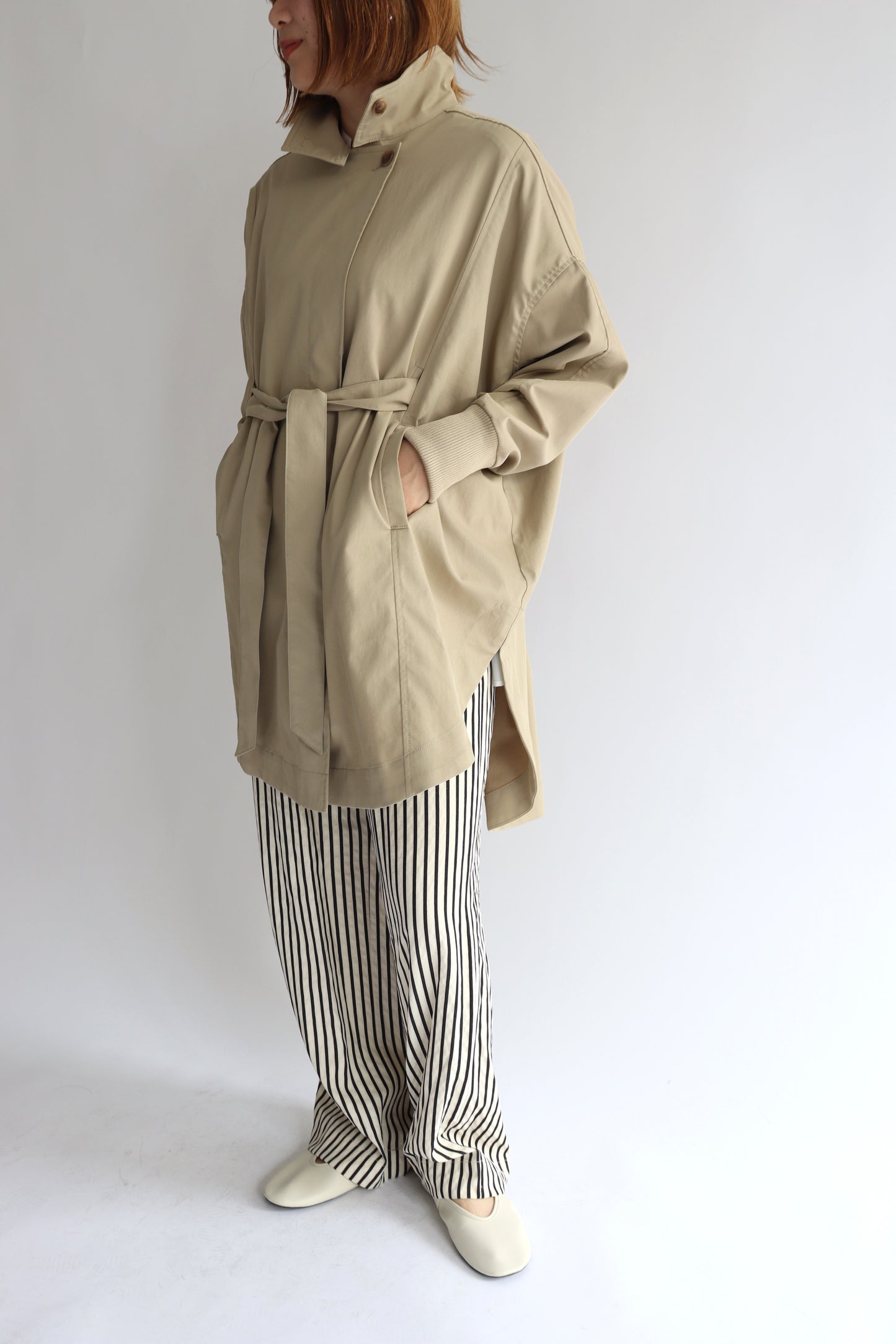 【ACUTA】 サークルヘム袖リブコート