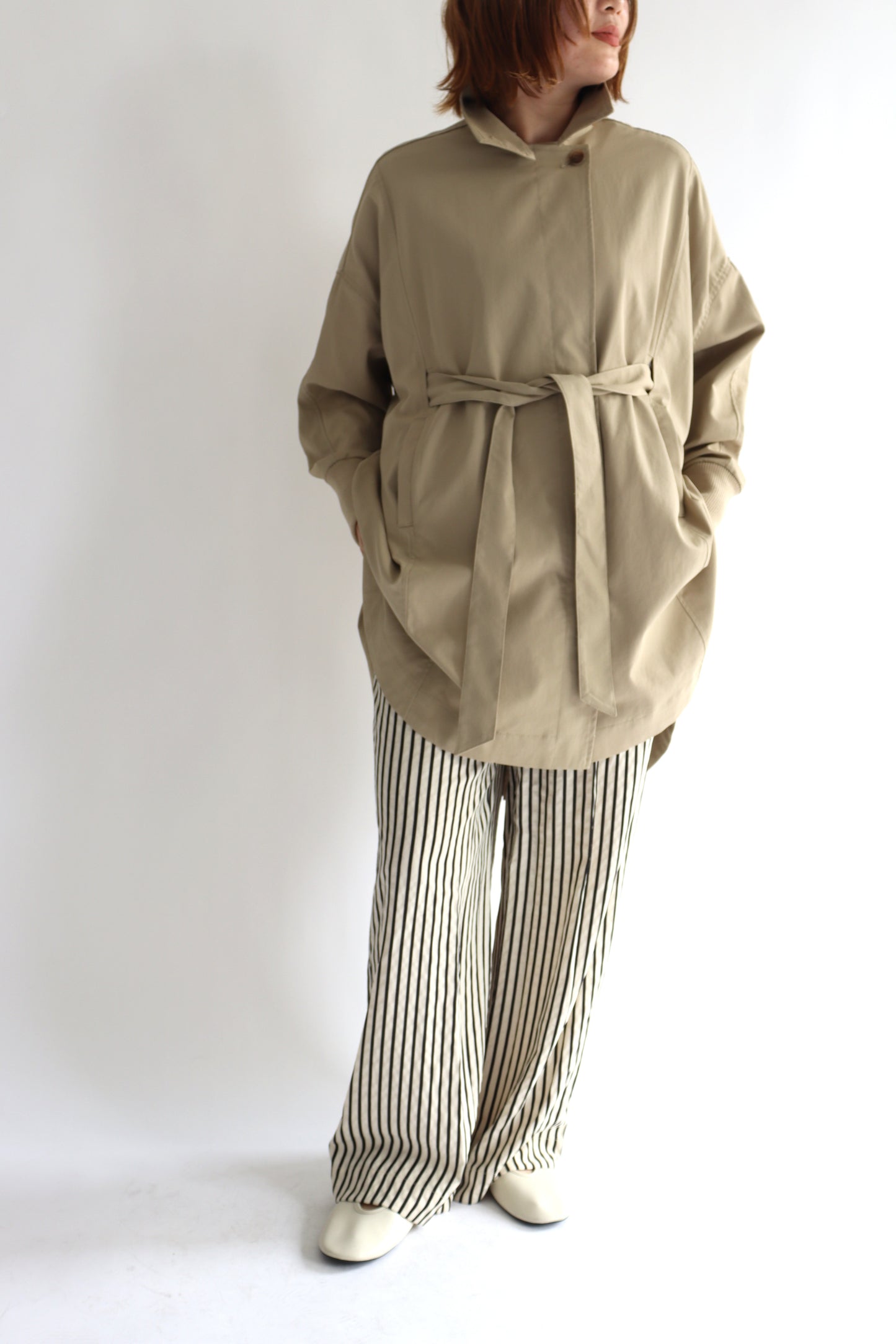 【ACUTA】 サークルヘム袖リブコート