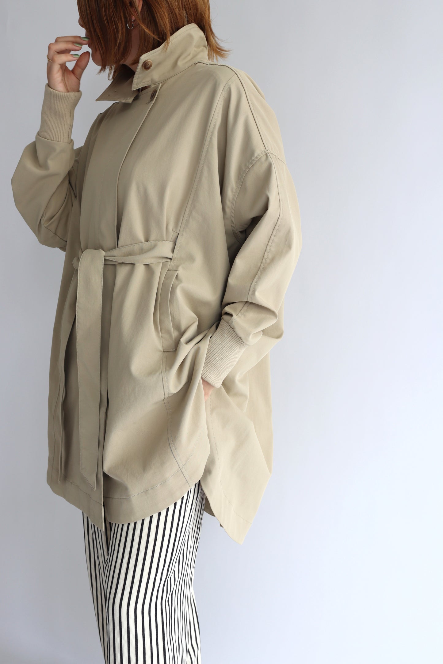 【ACUTA】 サークルヘム袖リブコート