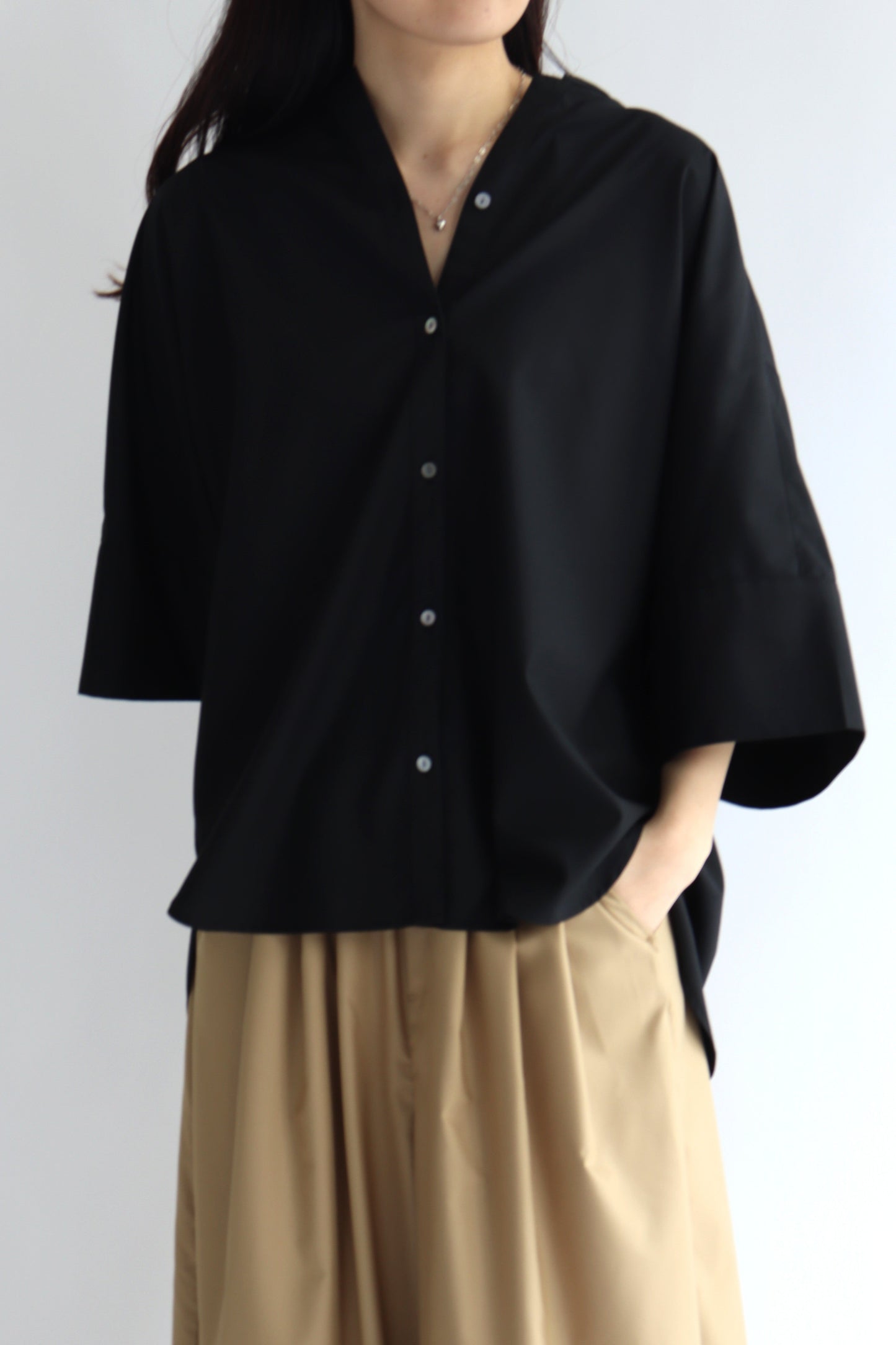 【ACUTA】 ノッチカラードルマンシャツ