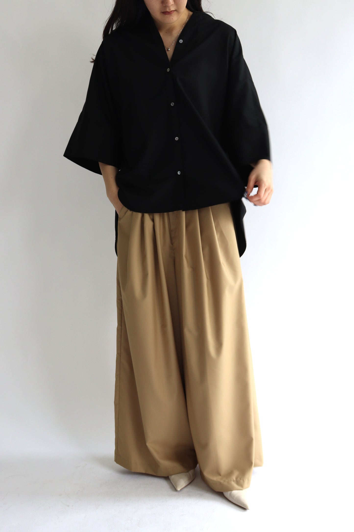 【ACUTA】 ノッチカラードルマンシャツ