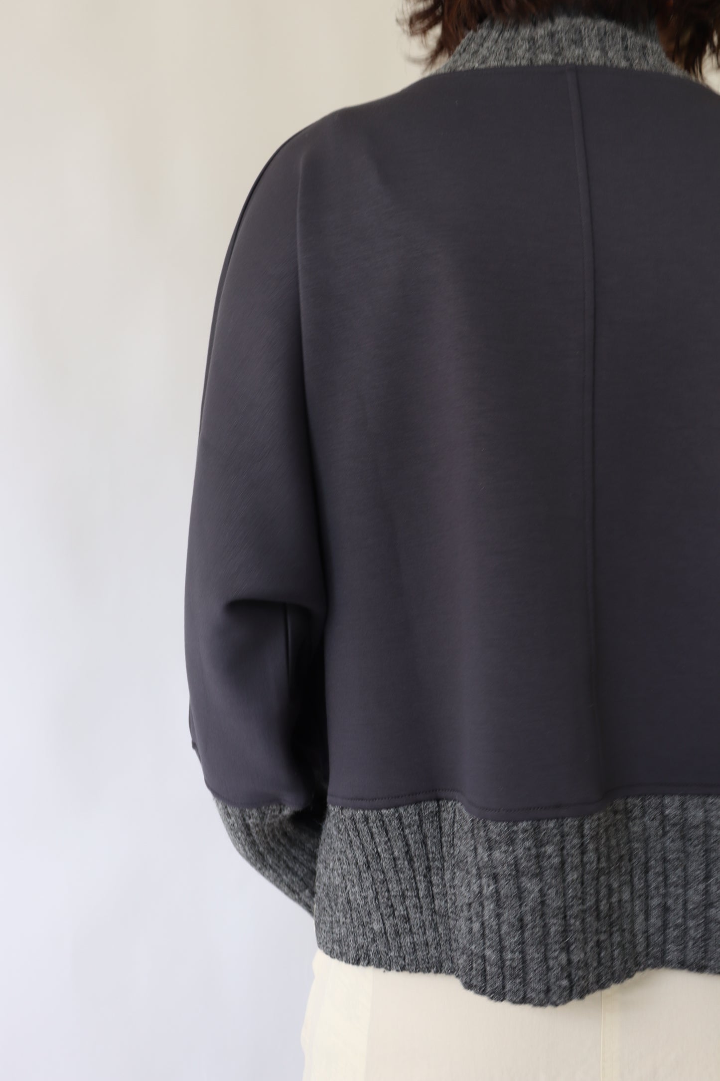【ACUTA】ニットコンビハイネックトップス