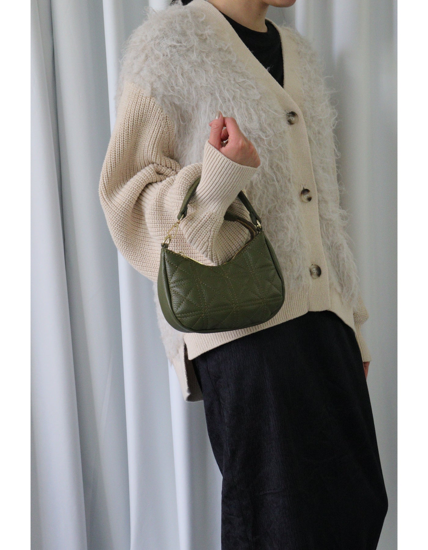 【MILLELA  FIRENZE】ステッチハンドバッグ