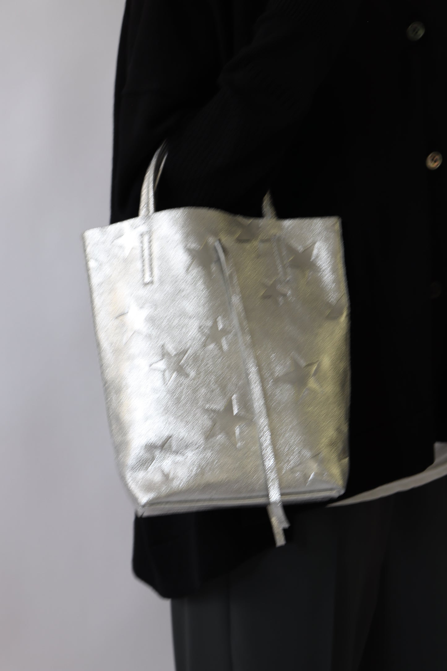 【MILLELA  FIRENZE】星柄エンボスメタリックミニトートバッグ