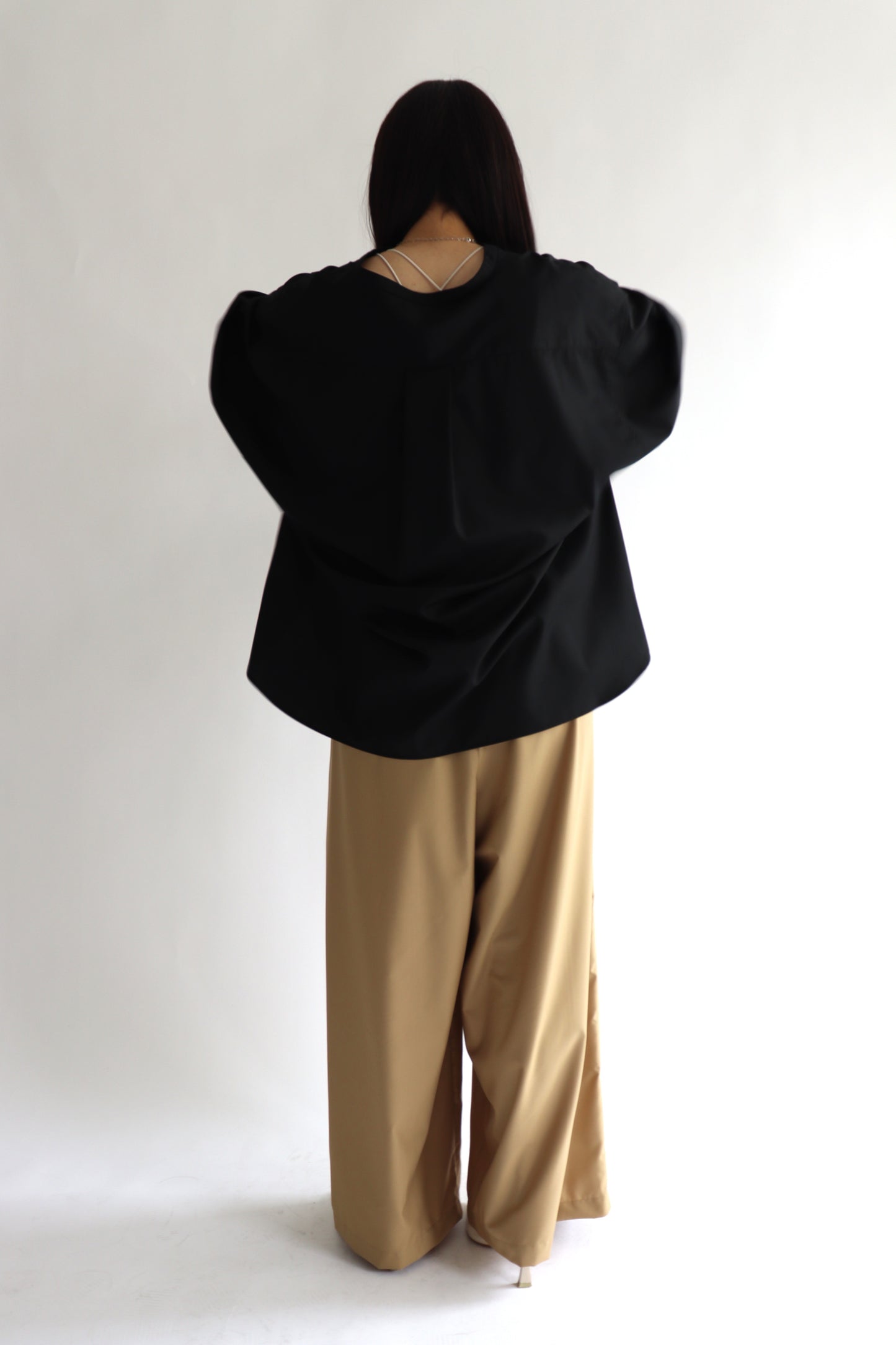【ACUTA】とろみタックワイドパンツ