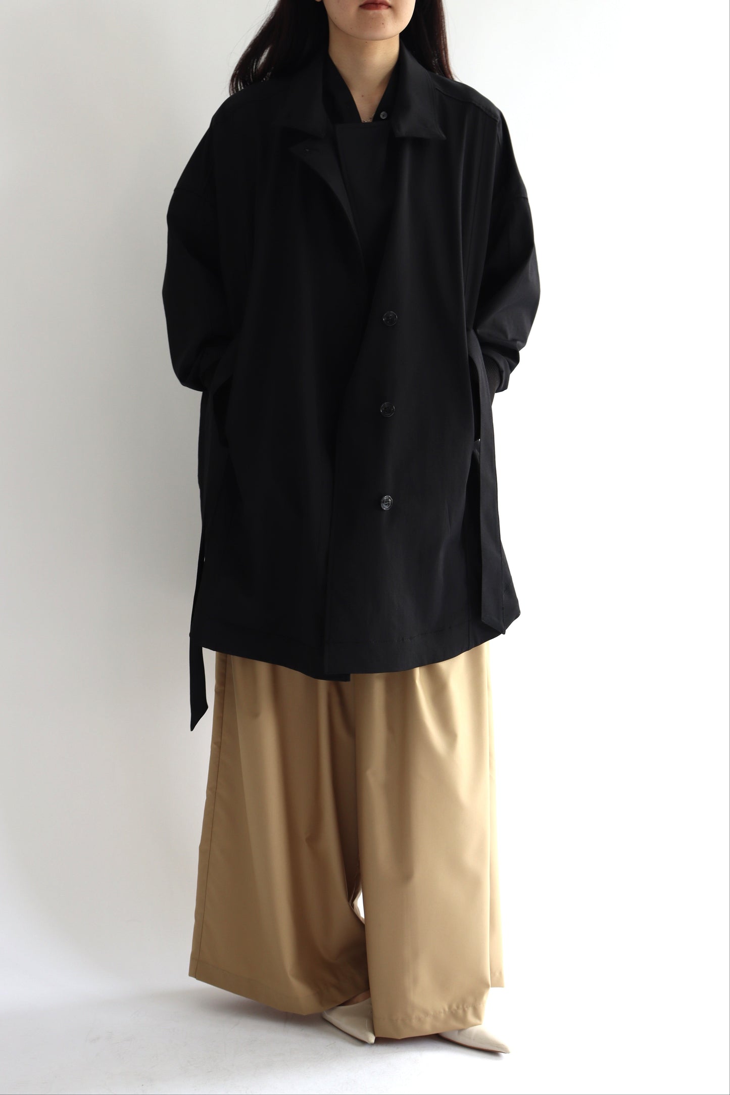 【ACUTA】 サークルヘム袖リブコート