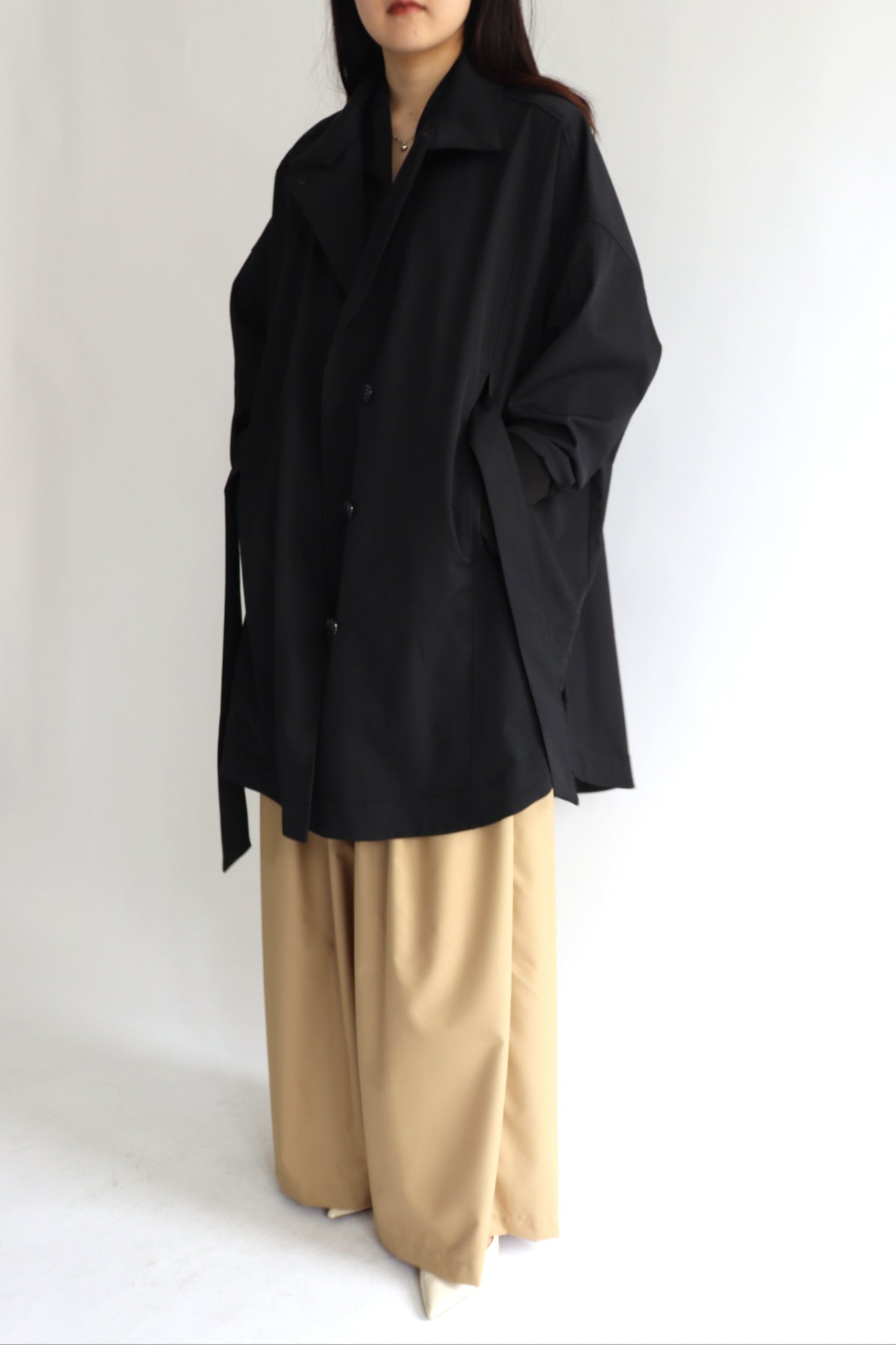 【ACUTA】 サークルヘム袖リブコート