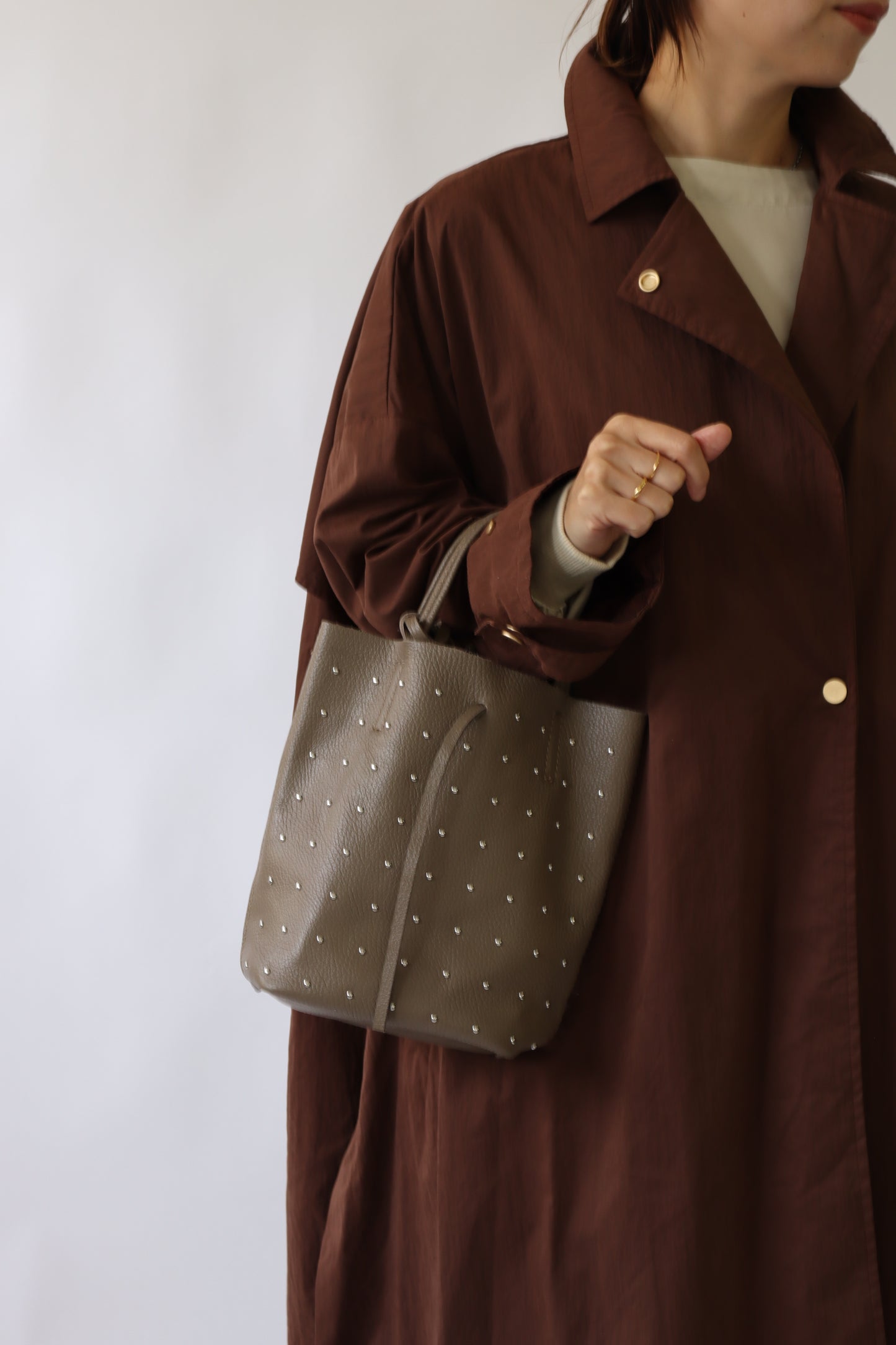 【MILLELA  FIRENZE】スタッズミニトートバッグ