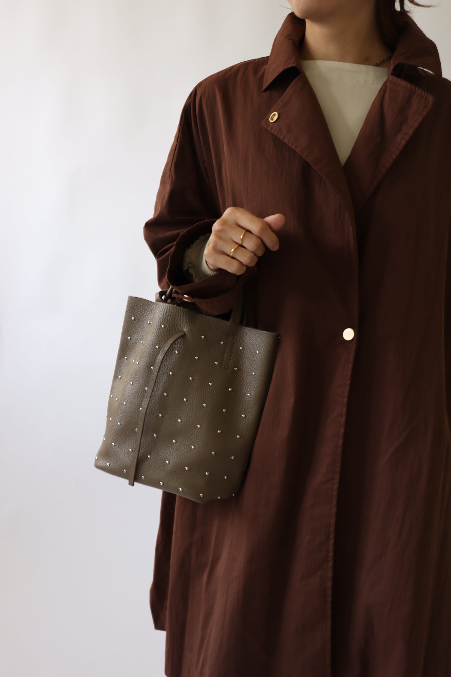 【MILLELA  FIRENZE】スタッズミニトートバッグ