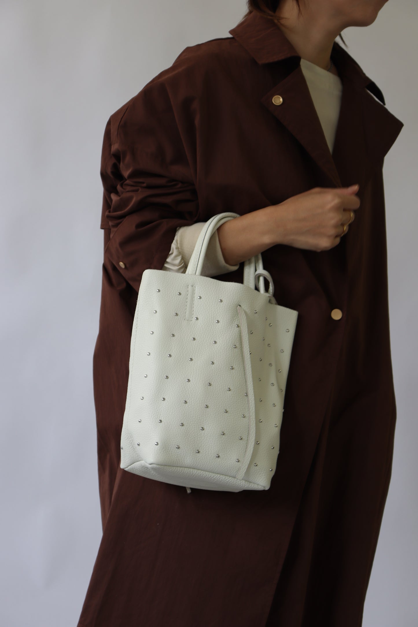 【MILLELA  FIRENZE】スタッズミニトートバッグ