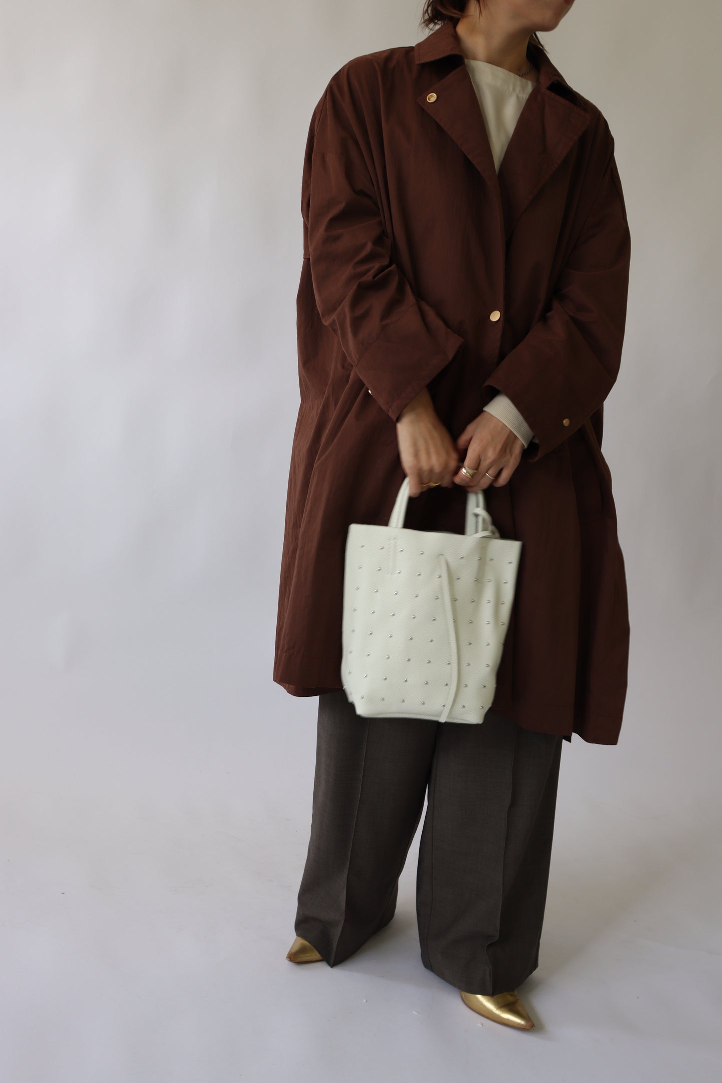 【MILLELA  FIRENZE】スタッズミニトートバッグ