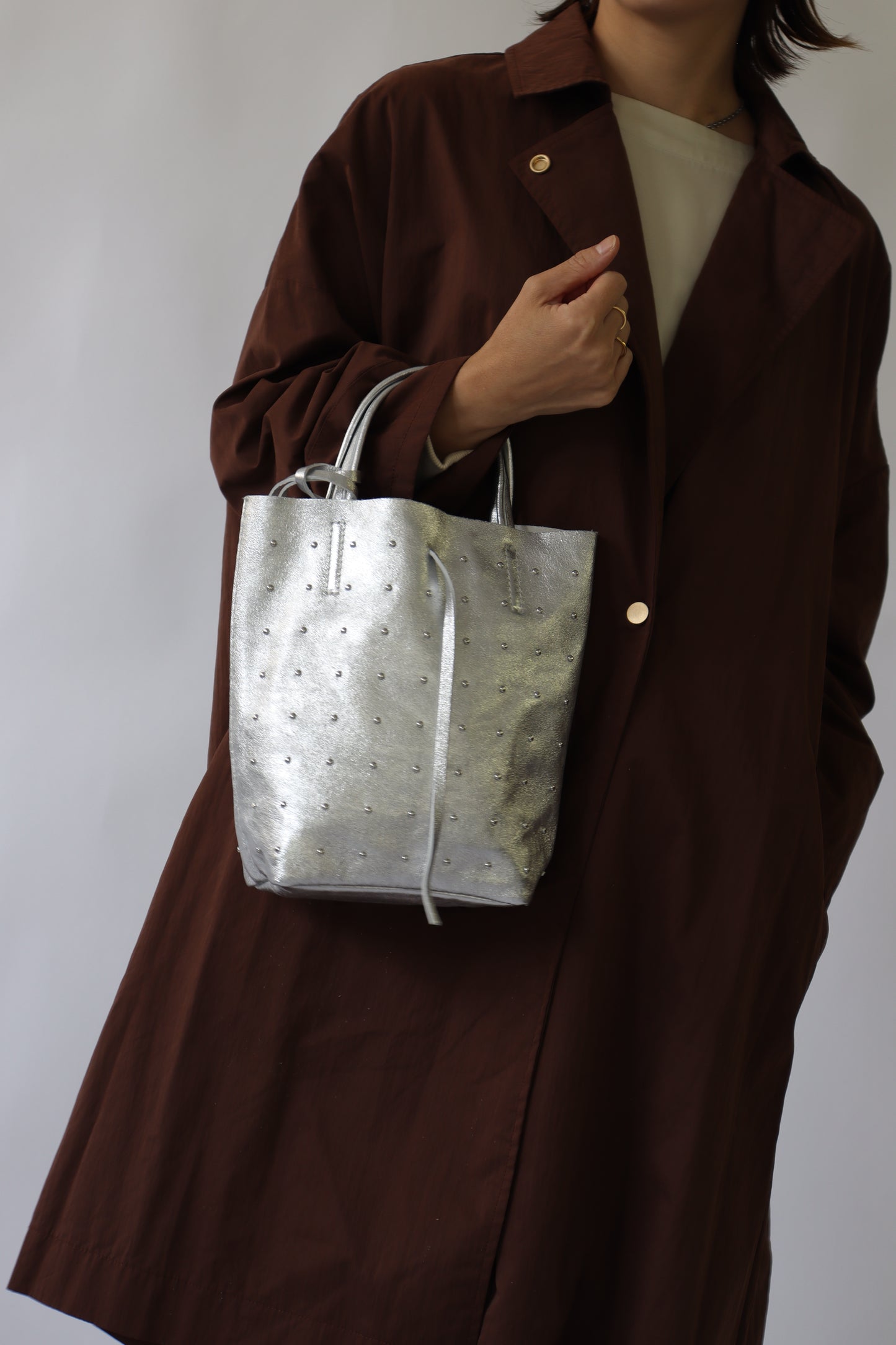 【MILLELA  FIRENZE】スタッズミニトートバッグ