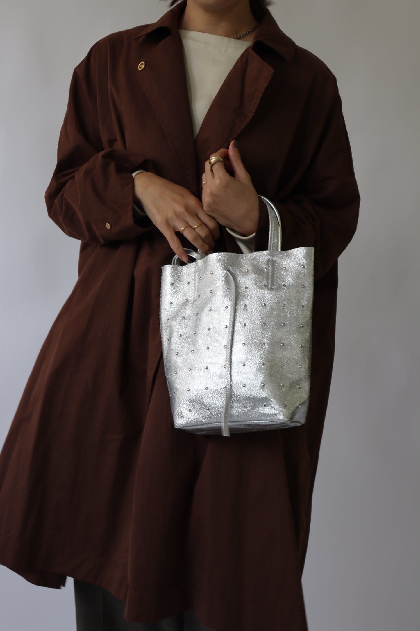 【MILLELA  FIRENZE】スタッズミニトートバッグ