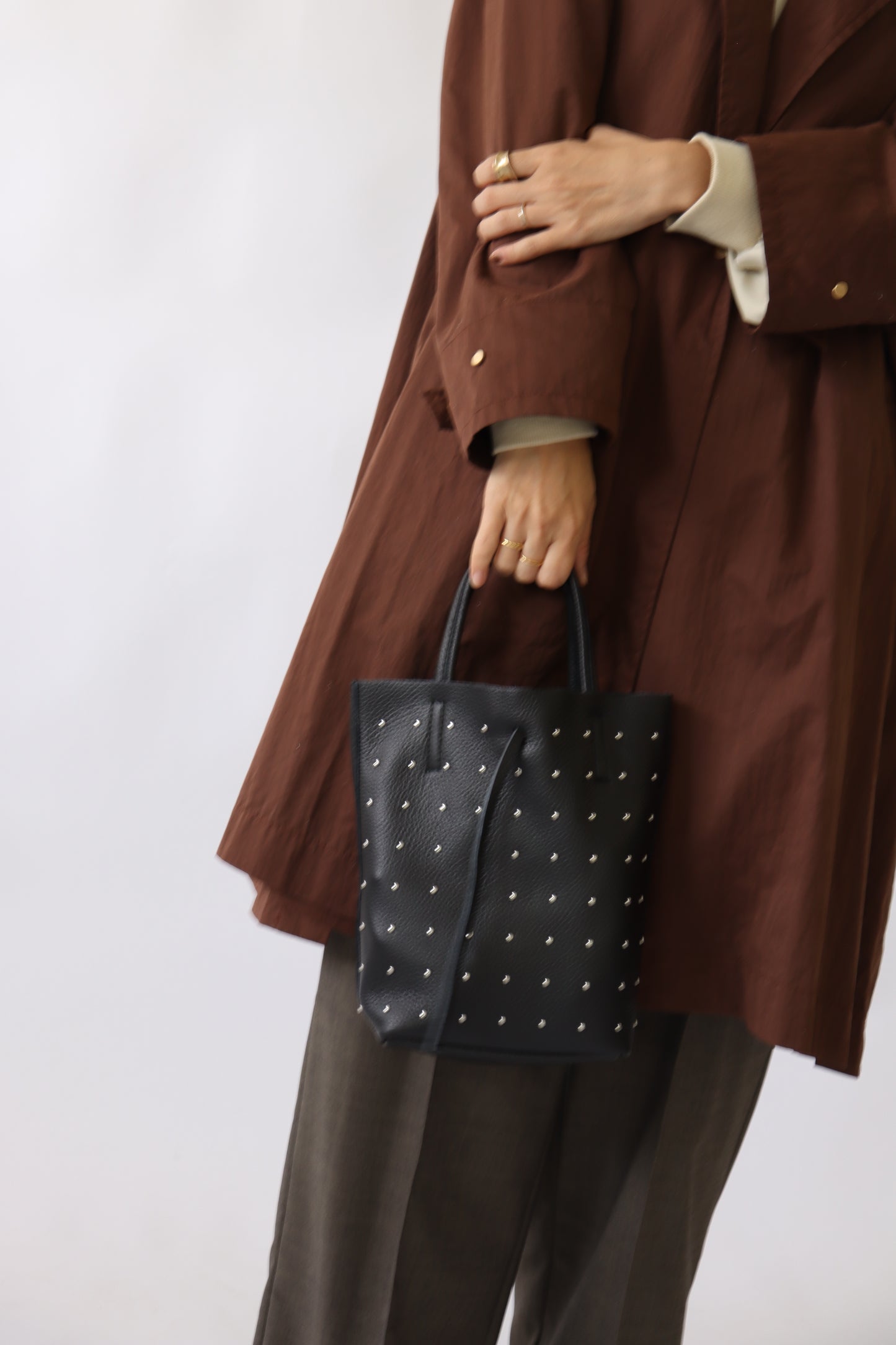 【MILLELA  FIRENZE】スタッズミニトートバッグ