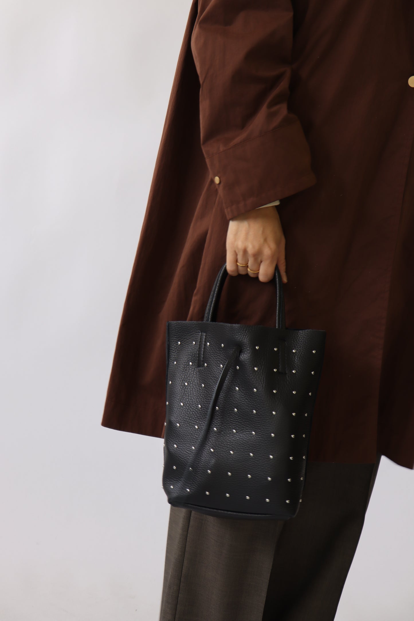 【MILLELA  FIRENZE】スタッズミニトートバッグ