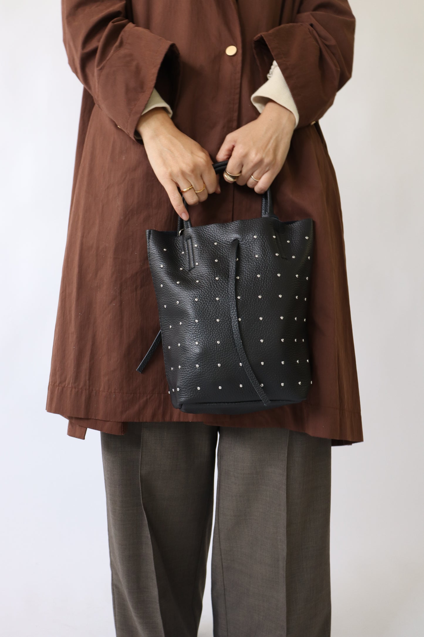 【MILLELA  FIRENZE】スタッズミニトートバッグ