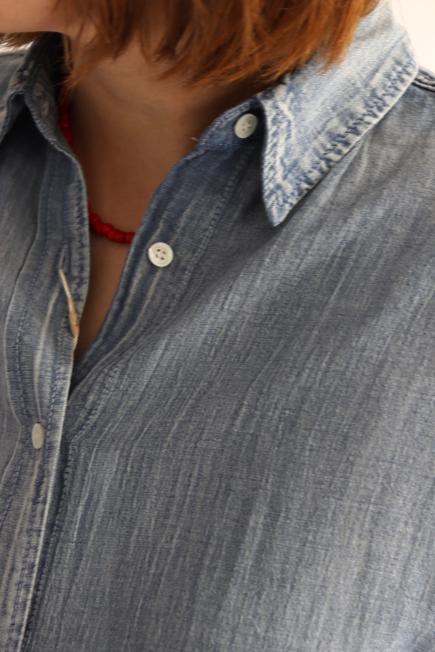 【ACUTA】 シアーデニムビッグカフスシャツ