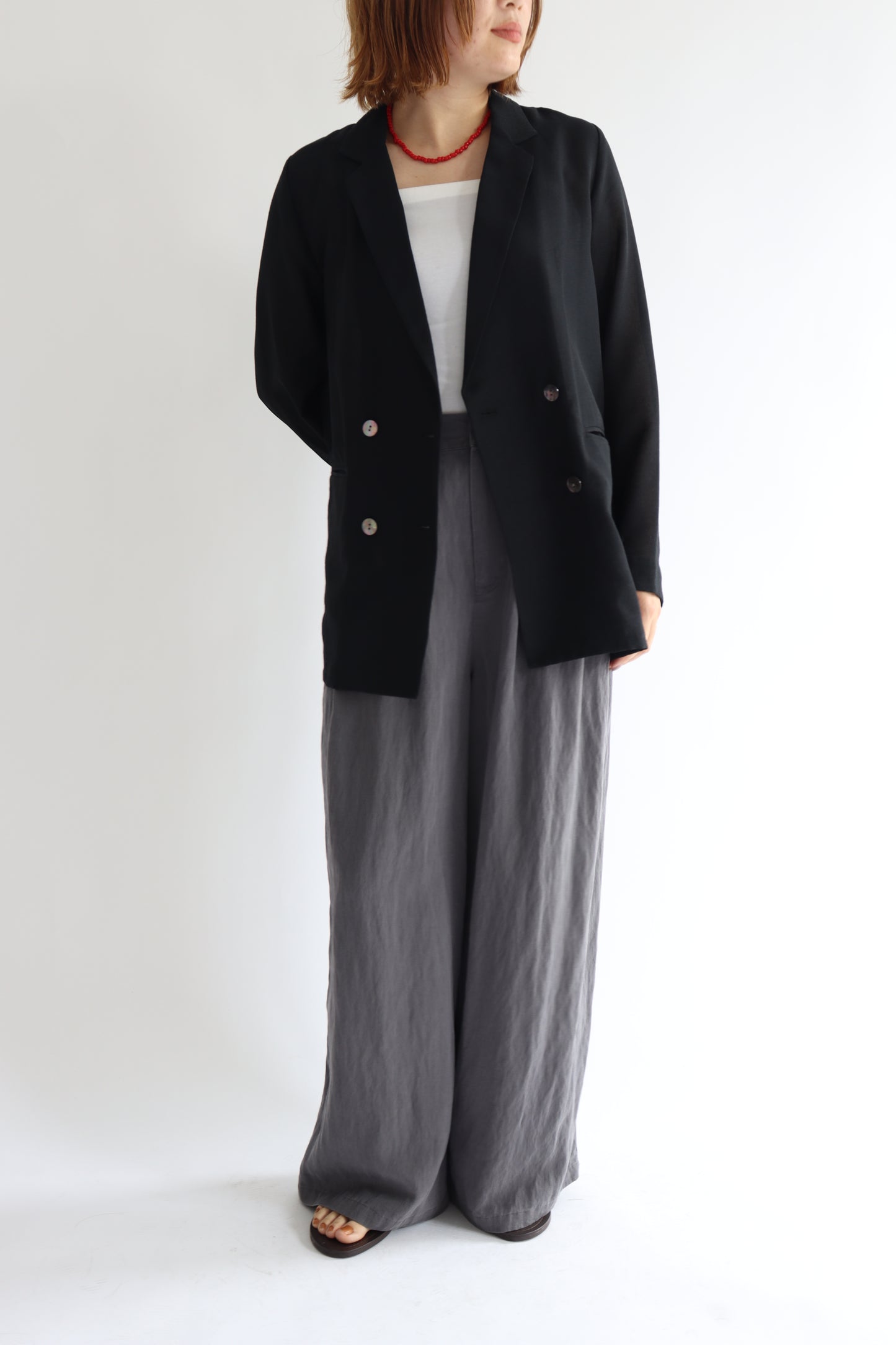 【ACUTA】バイオ加工ワンタックパンツ