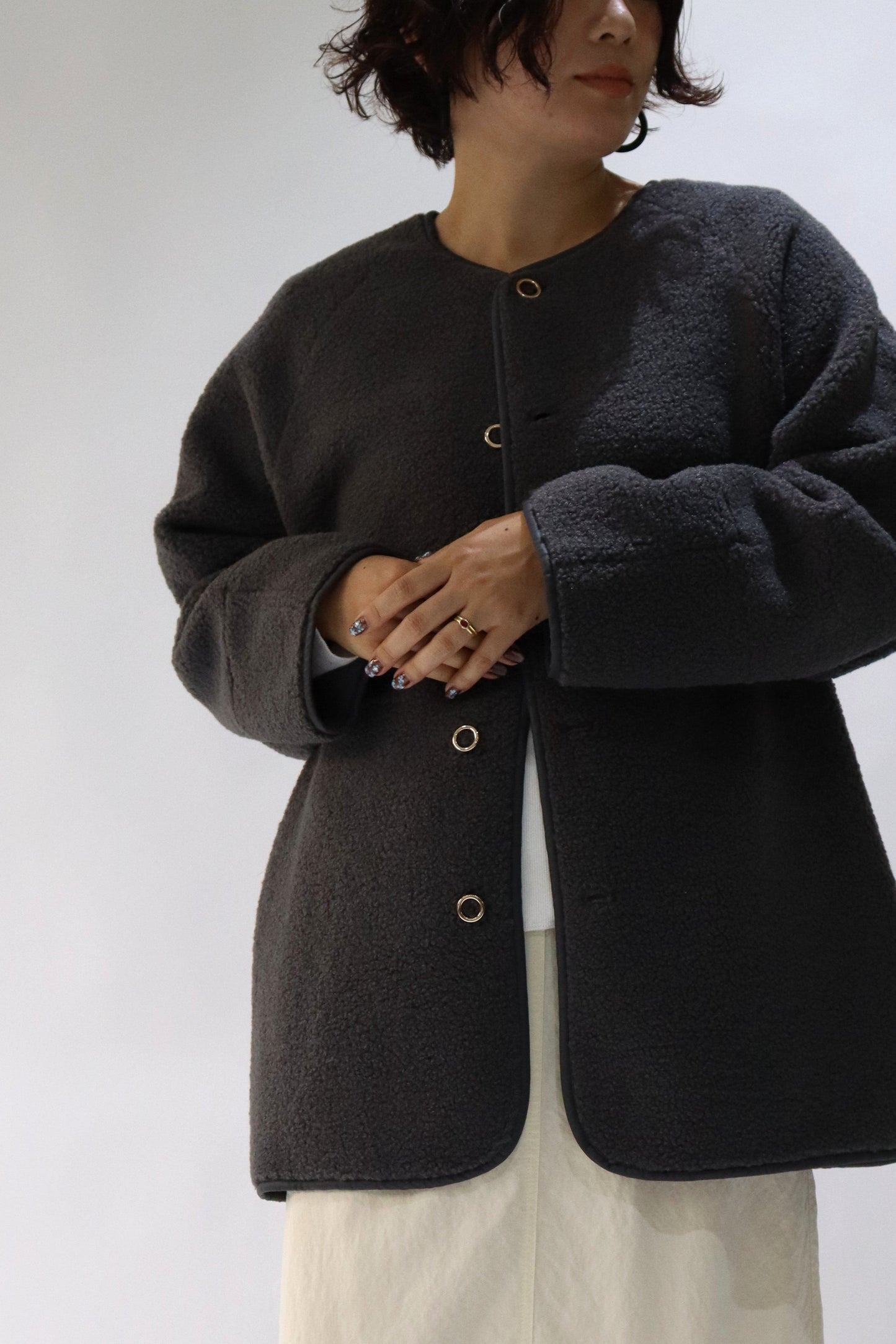 【ACUTA】【PRE ORDER】リバーシブルボアコート