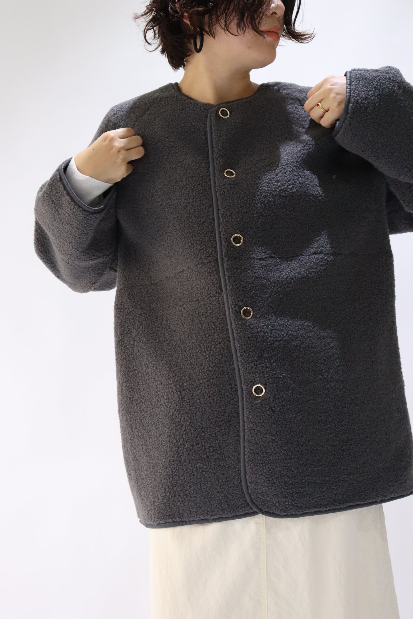 【ACUTA】【PRE ORDER】リバーシブルボアコート