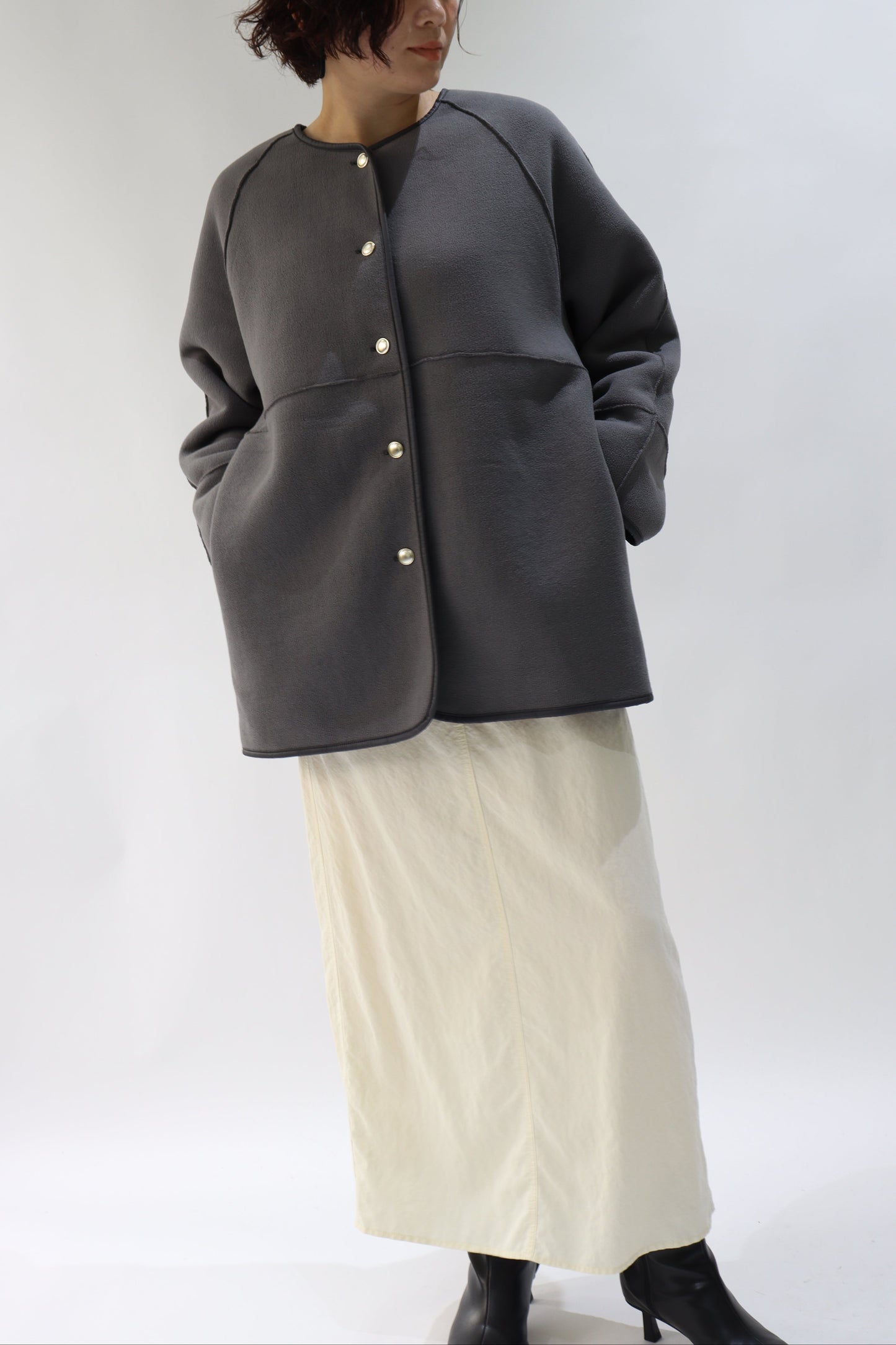 【ACUTA】【PRE ORDER】リバーシブルボアコート