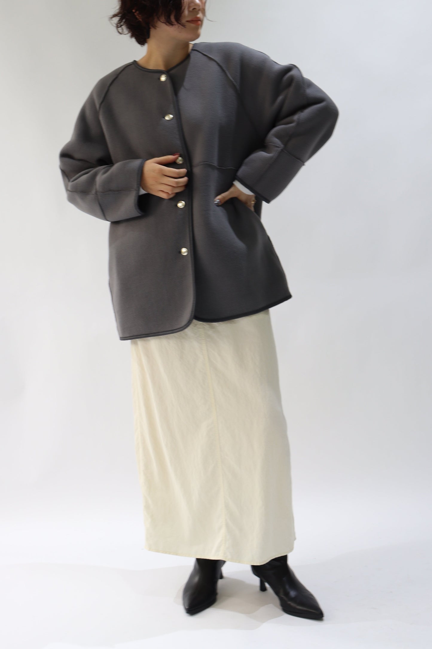 【ACUTA】【PRE ORDER】リバーシブルボアコート