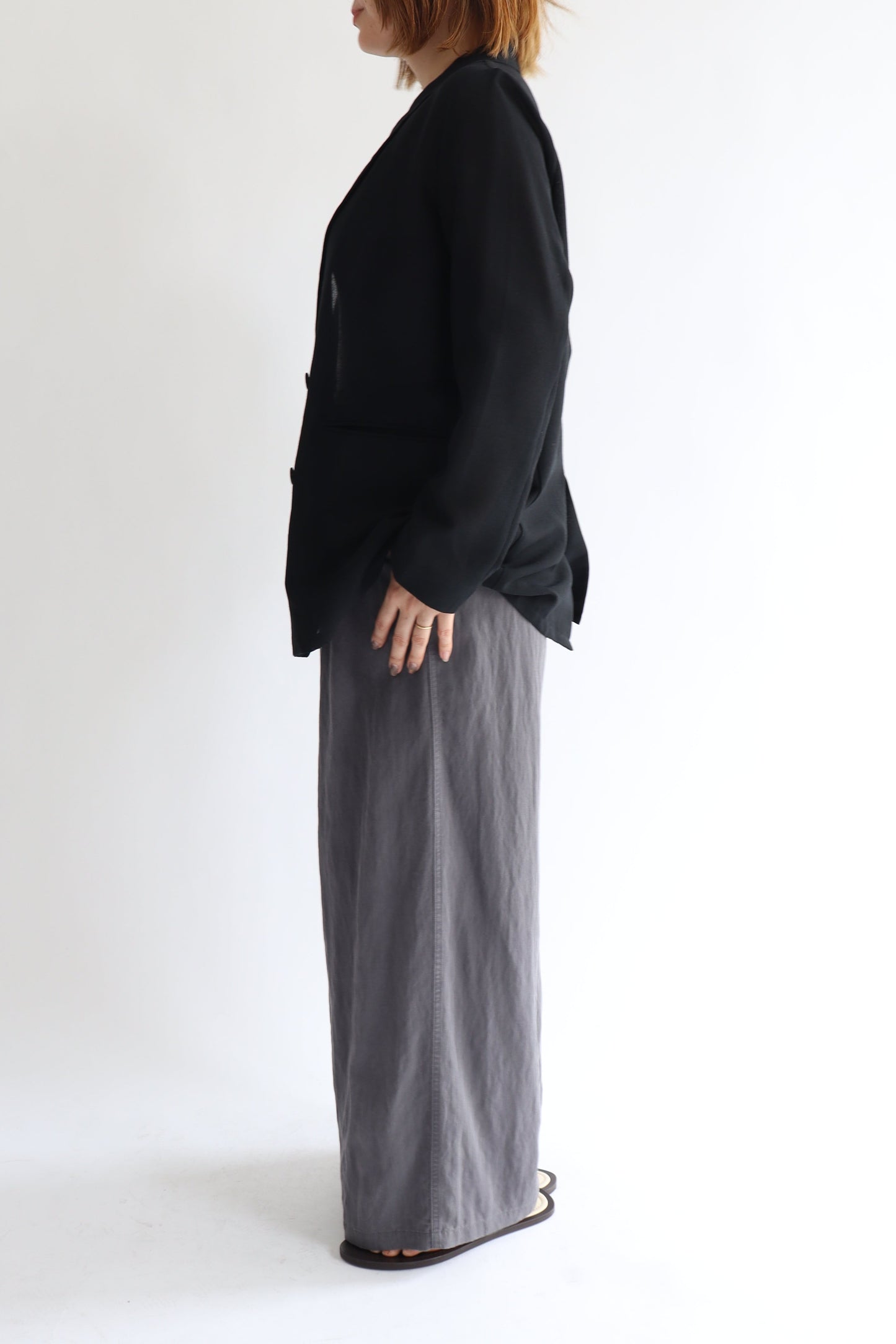 【ACUTA】バイオ加工ワンタックパンツ