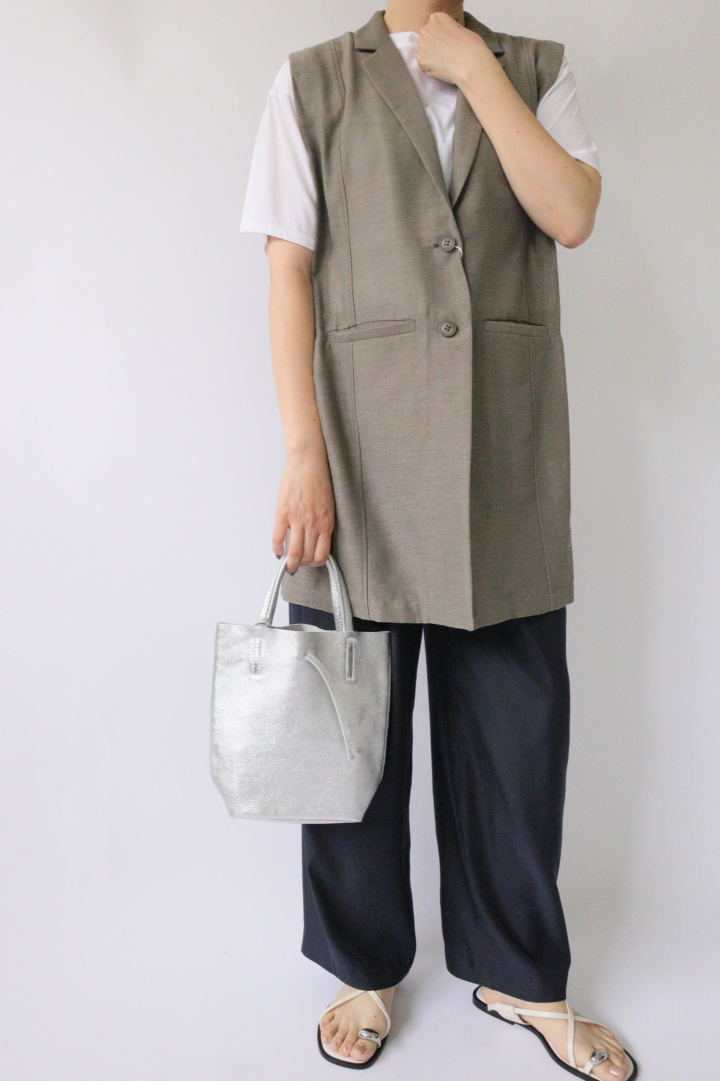 【ACUTA】サイドベルトメッシュジレ